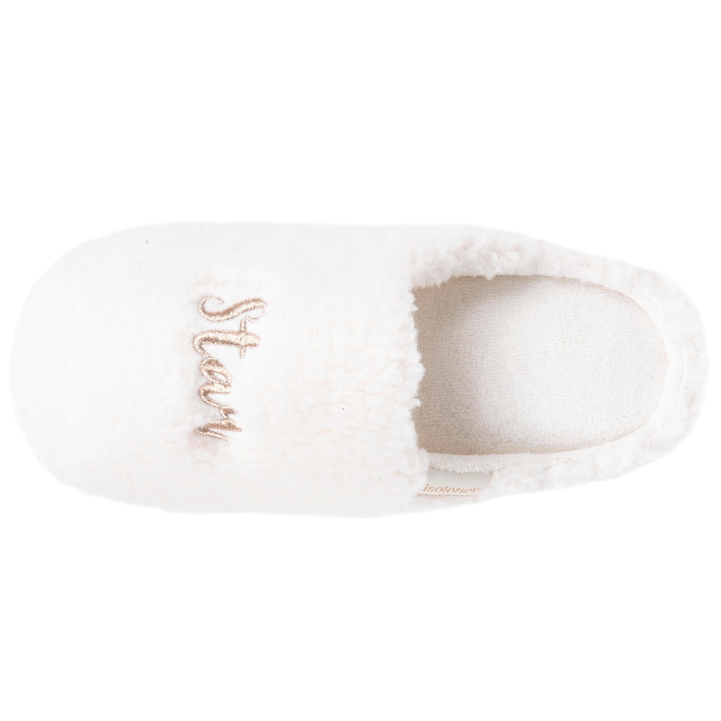 isotoner-chaussons-mules-femme-bloup-ivoire image 3