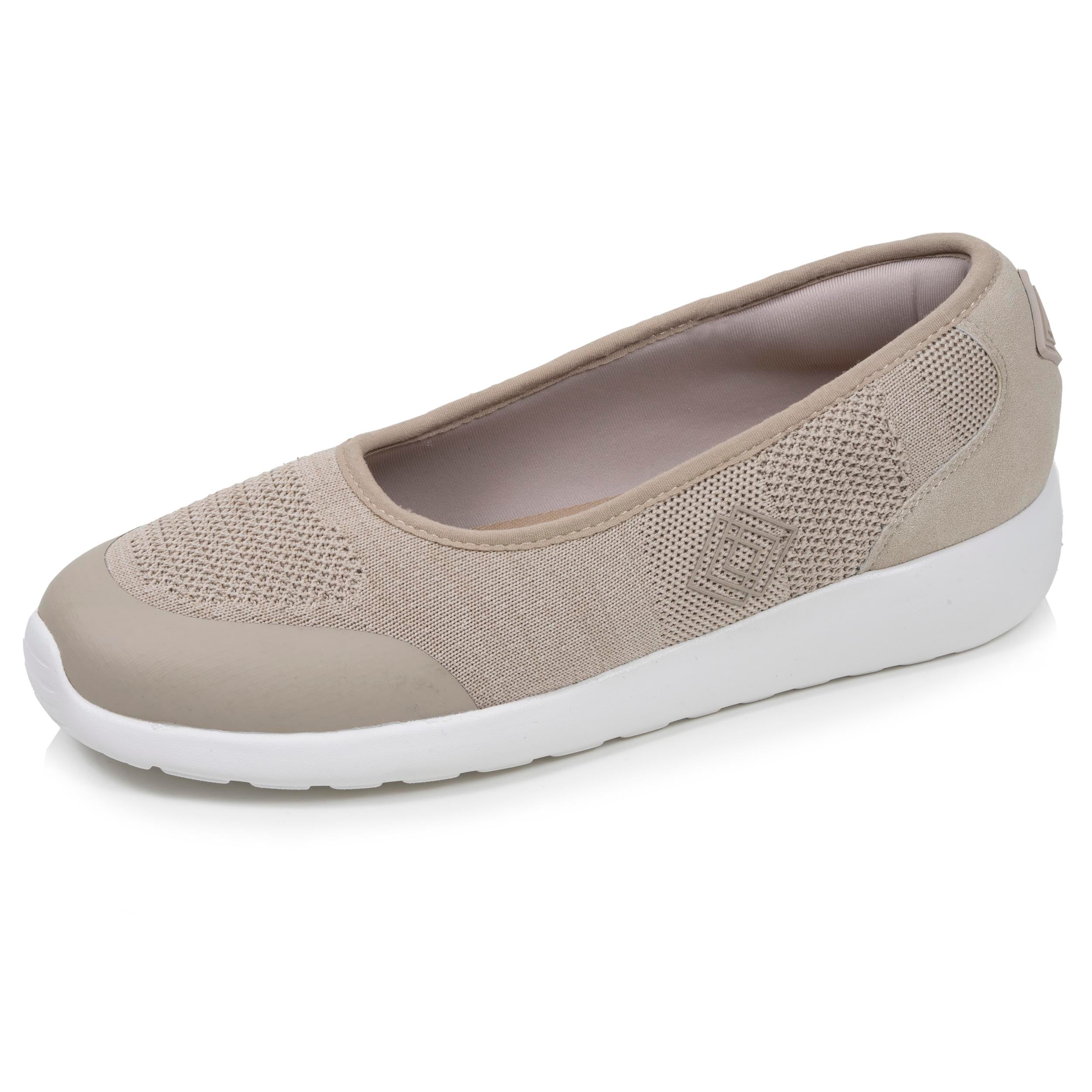 isotoner-ballerines-femme-slip-on-beige-chin-m-moire-de-forme image 1