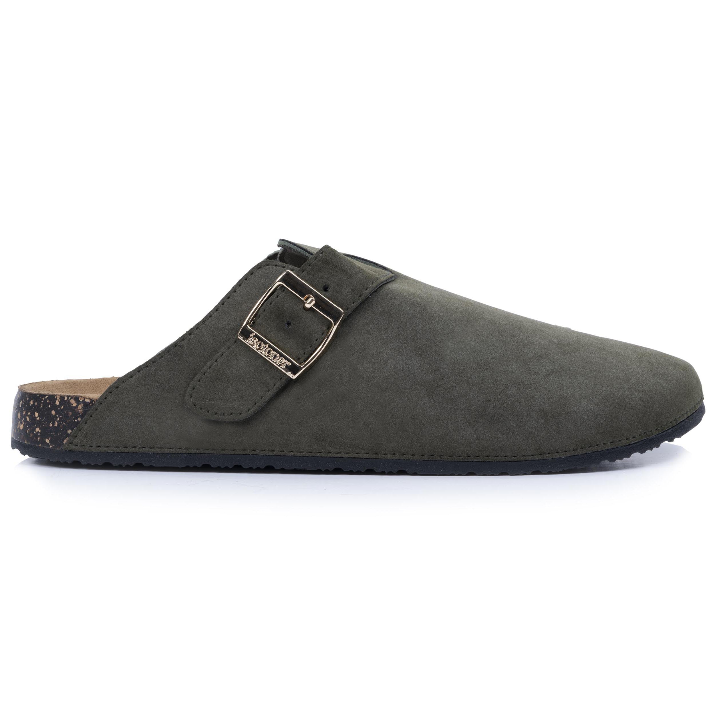 isotoner-mules-sabots-confort-femme-kaki image 8