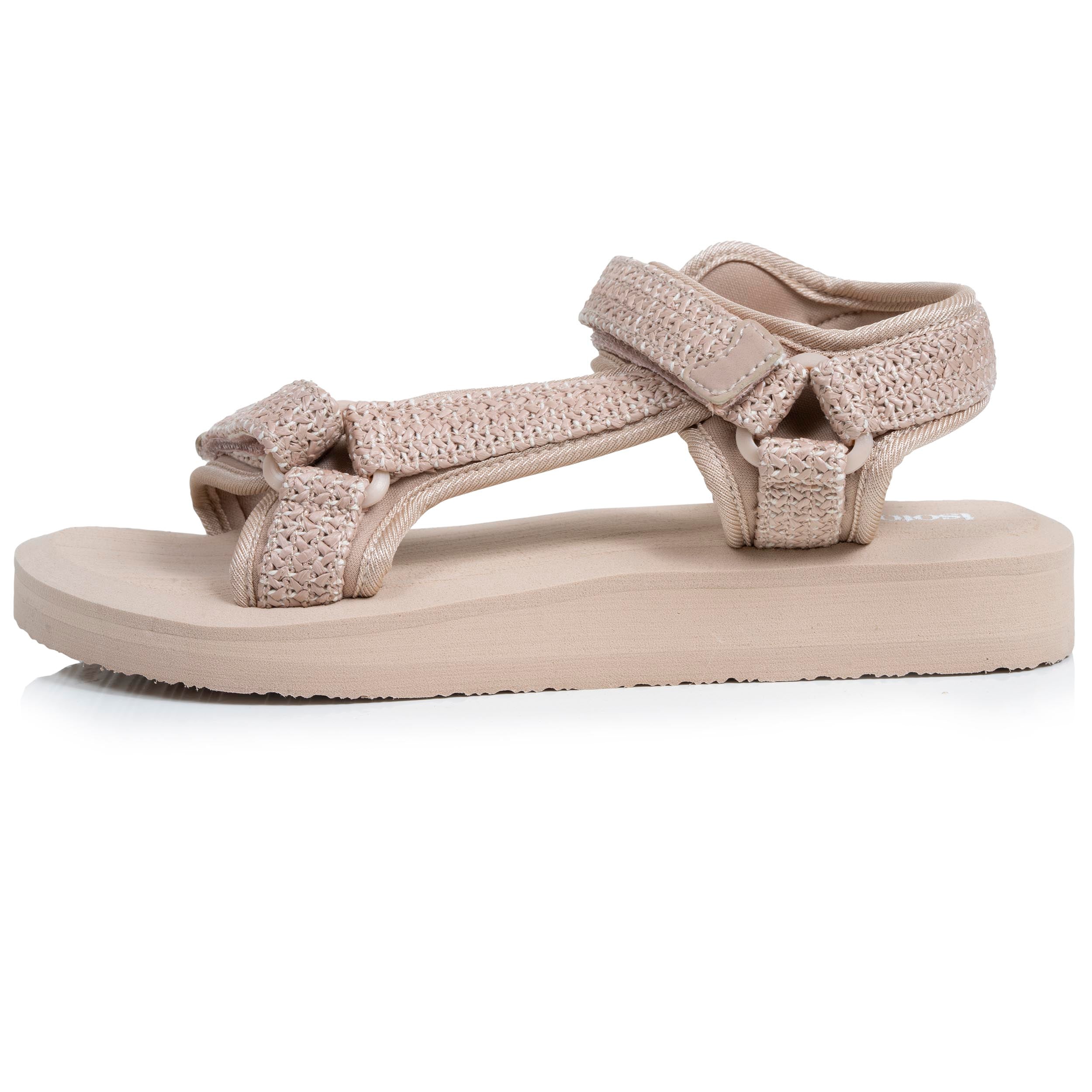 isotoner-sandales-femme-sport-talon-beige-3-4-cm image 4