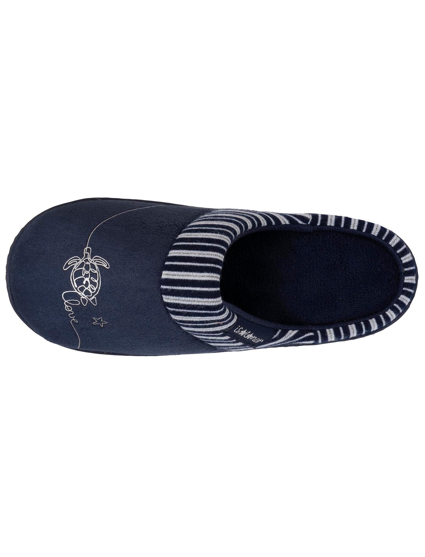 isotoner-chaussons-mules-junior-marine-tortue image 7
