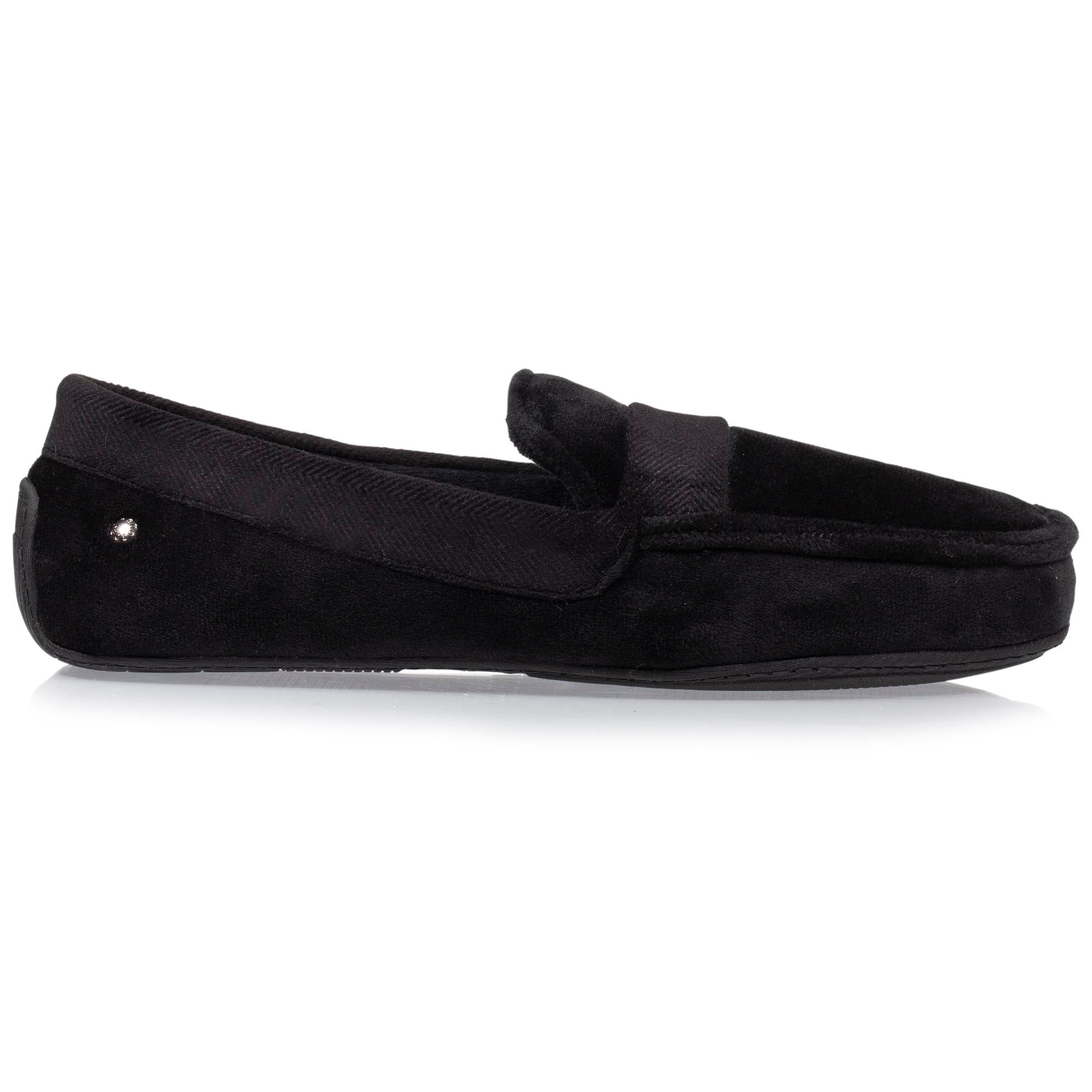 isotoner-chaussons-mocassins-homme-velours-doux-noir image 8