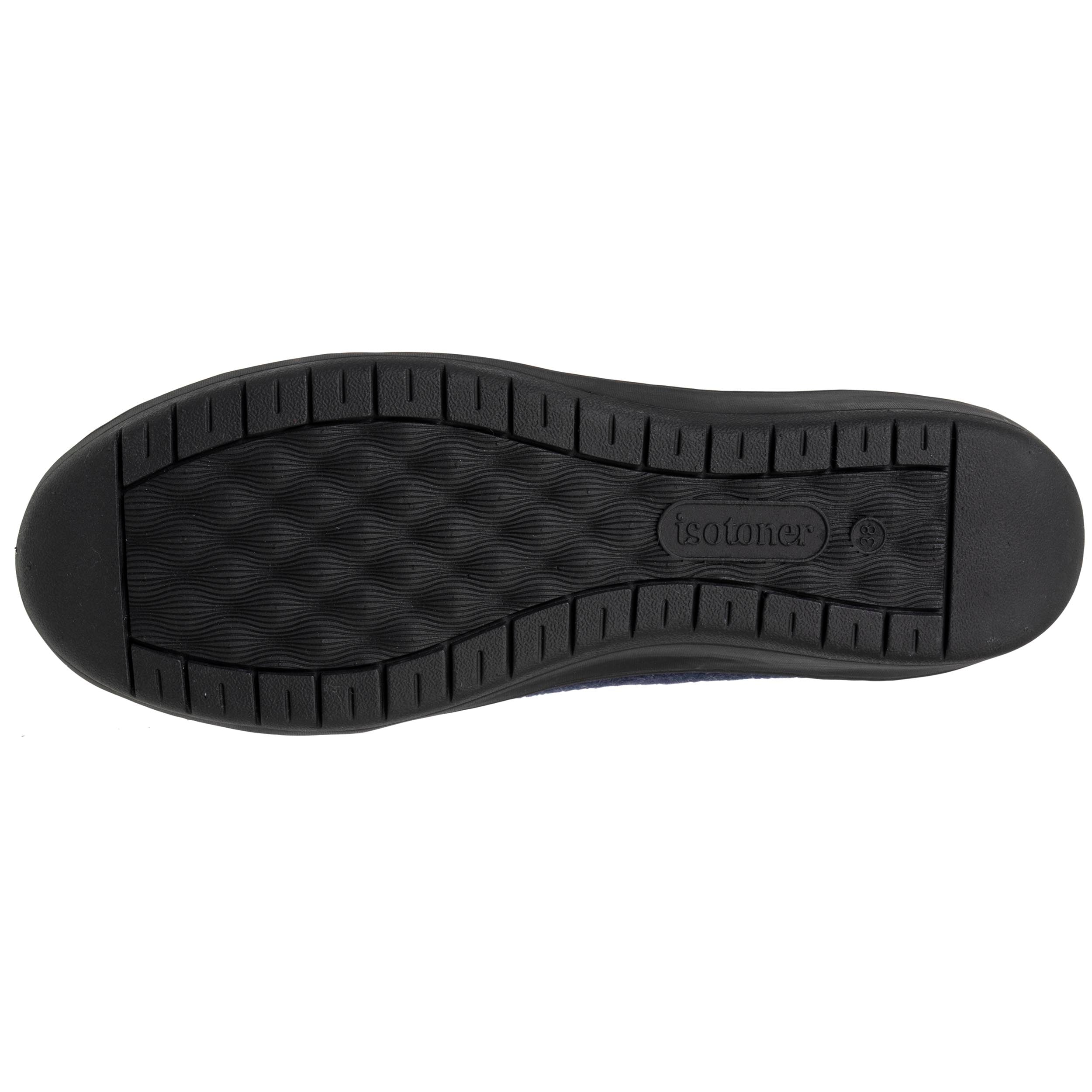 isotoner-chaussons-charentaises-femme-talon-marine-everywear image 4