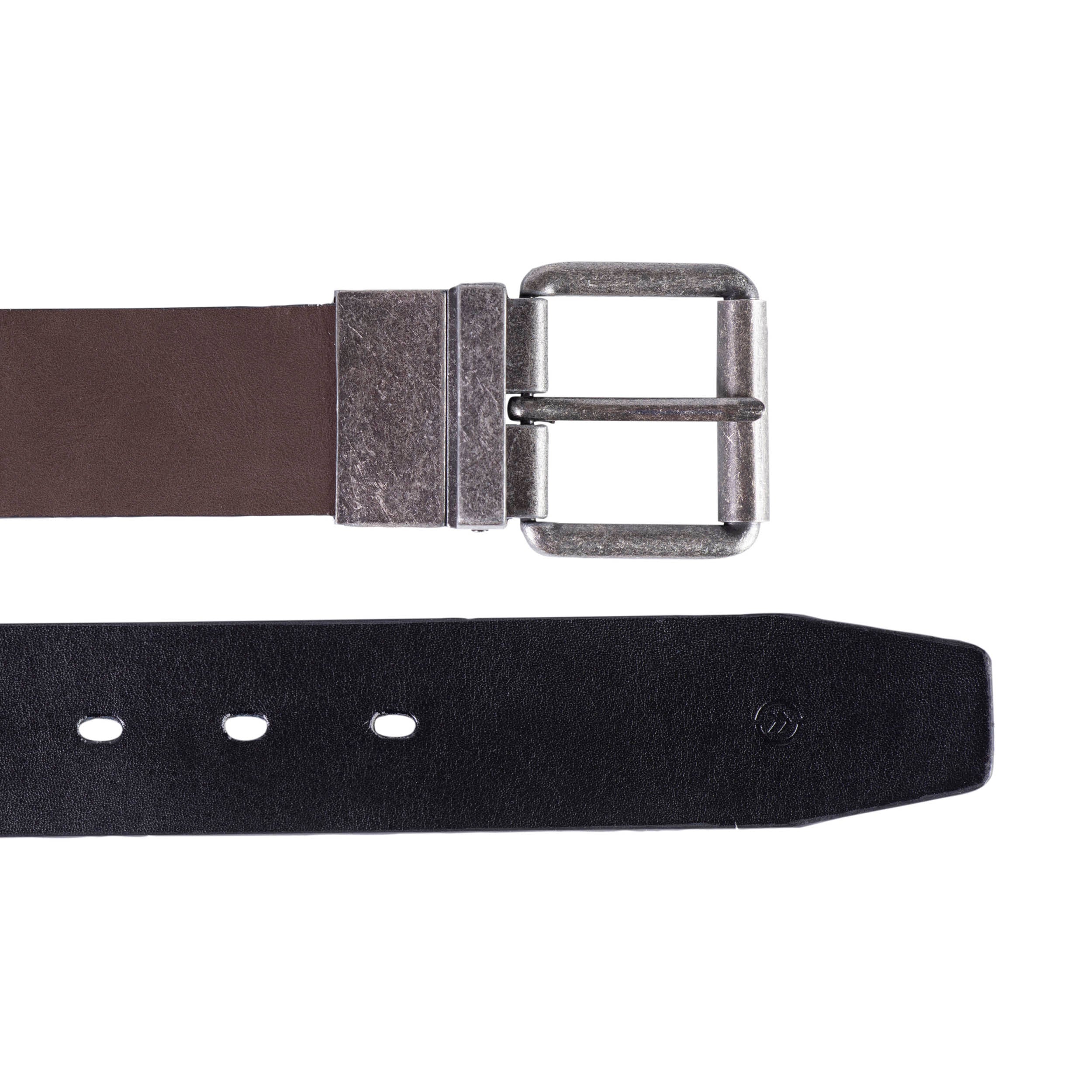 isotoner-ceinture-2-en-1-r-versible-homme-noir-marron image 2