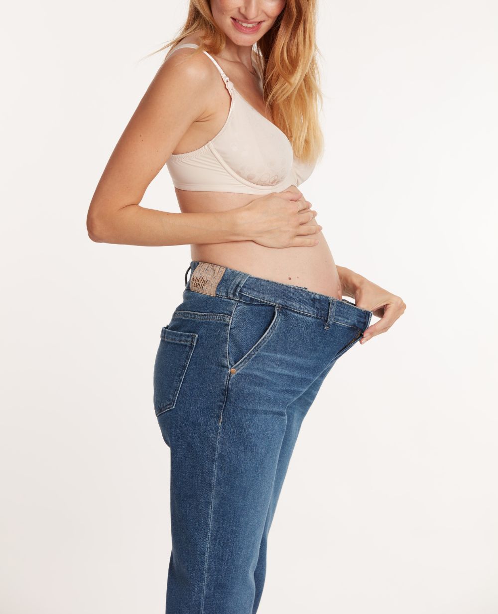 cache-c-ur-carrie-jean-de-grossesse-mom-fit-mid-blue-used image 5