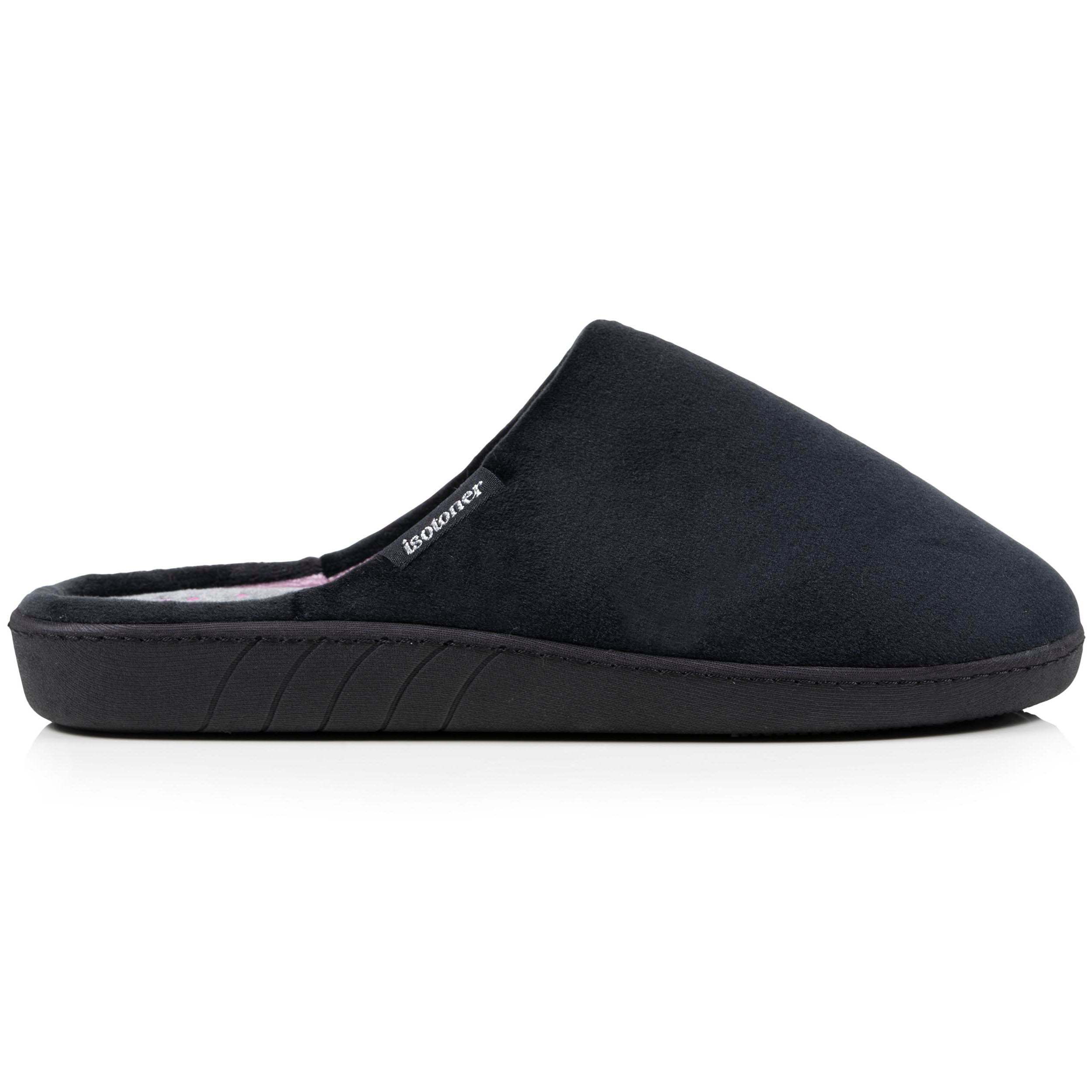 isotoner-mules-femme-ergonomiques-noir-microvelours image 8