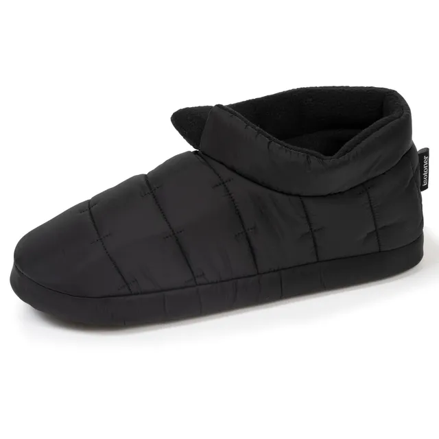 isotoner-chaussons-bottillons-homme-noir-matelass image 1