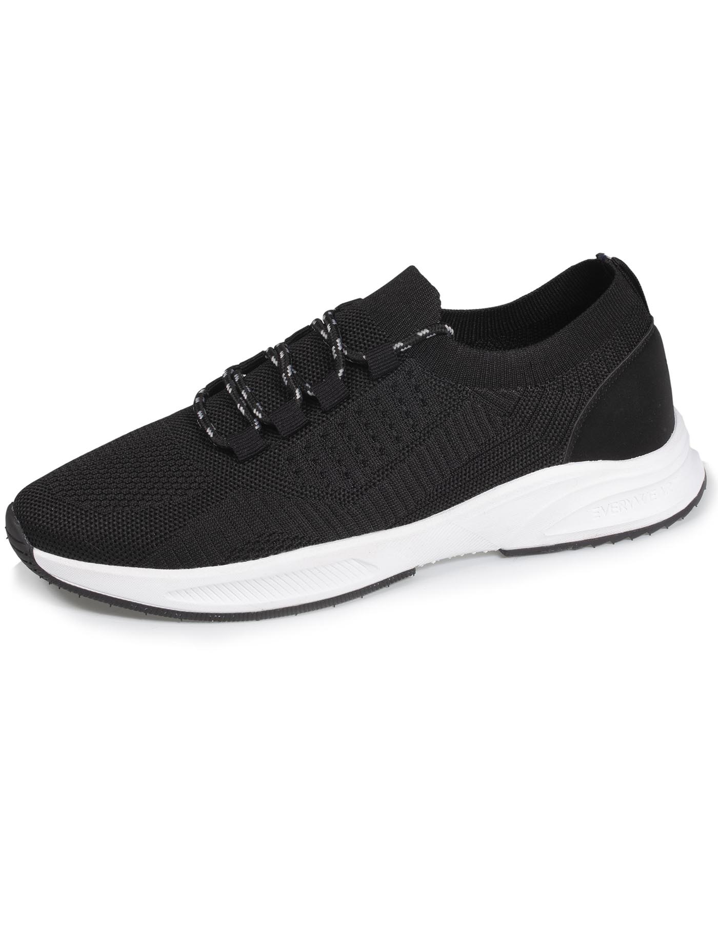 isotoner-baskets-confort-homme-slip-on-lacets-noir-everywear image 6