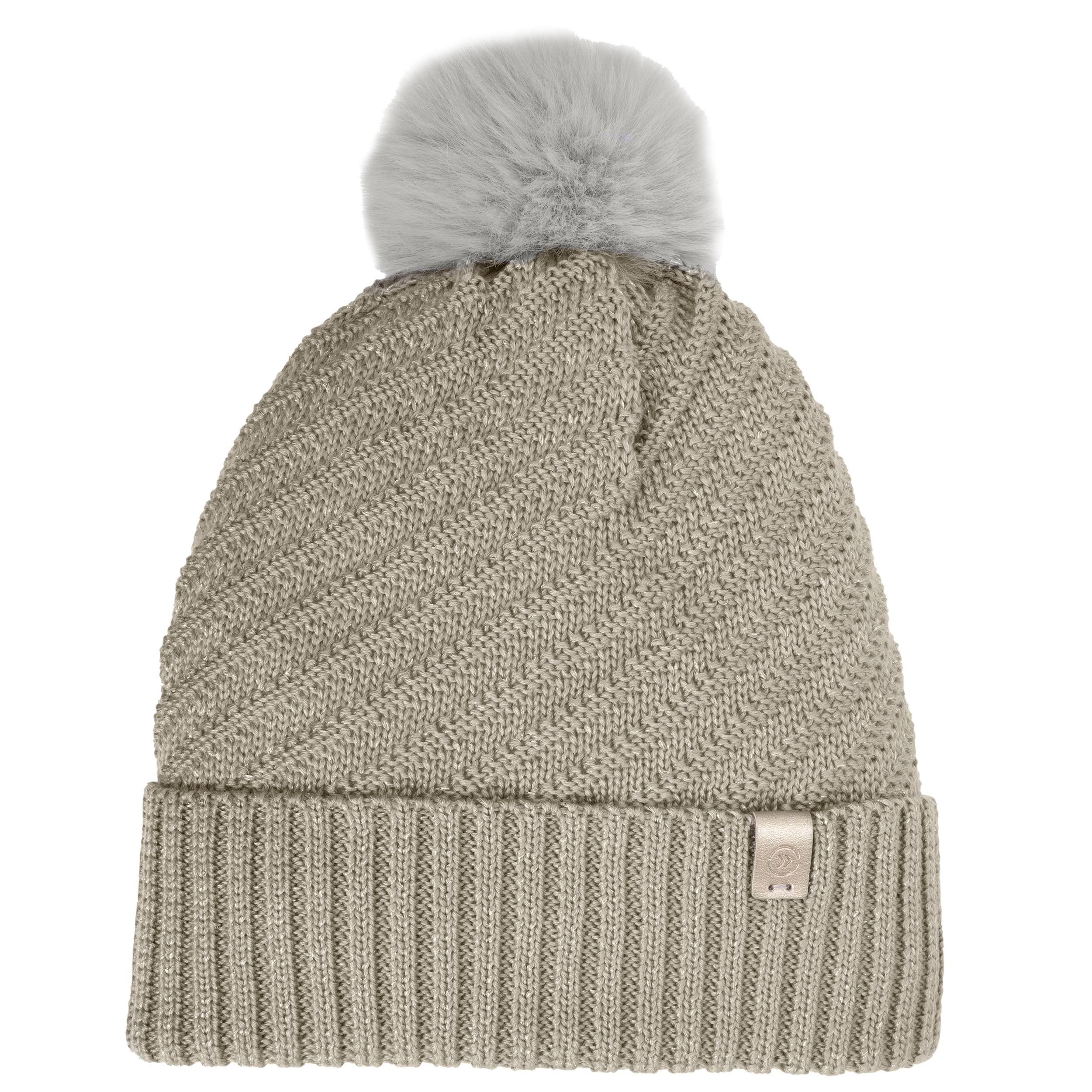 isotoner-bonnet-maille-femme-bronze-recycl-e-pompon image 4