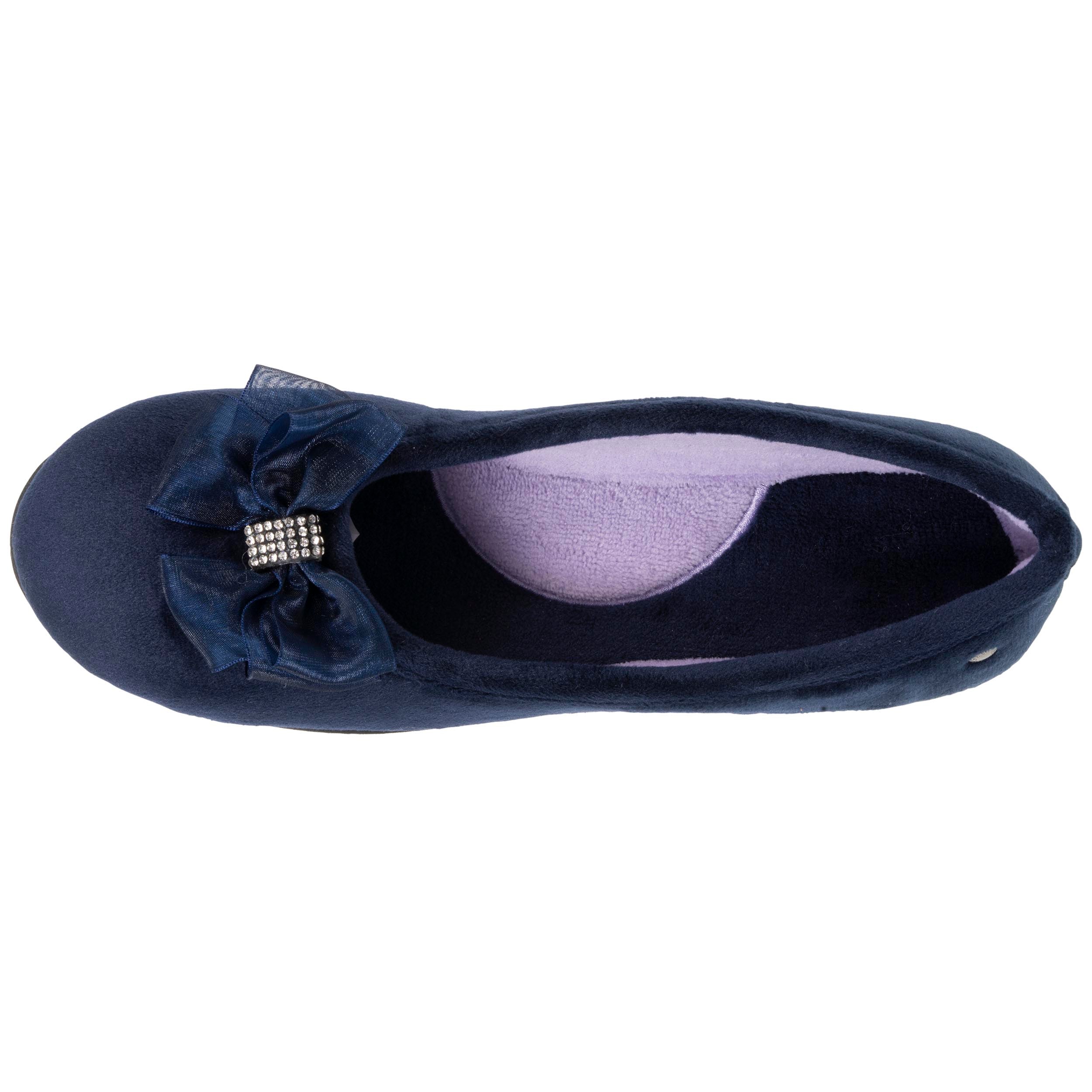 isotoner-chaussons-ballerines-bleu-marine-femme image 3
