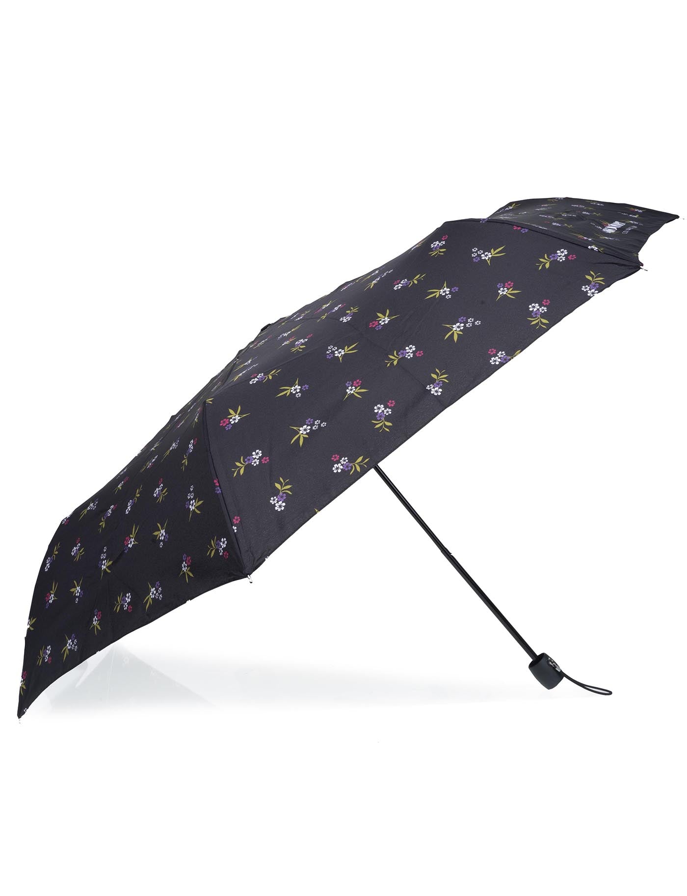 isotoner-parapluie-ombrelle-noir-petites-fleurs-upf50 image 7