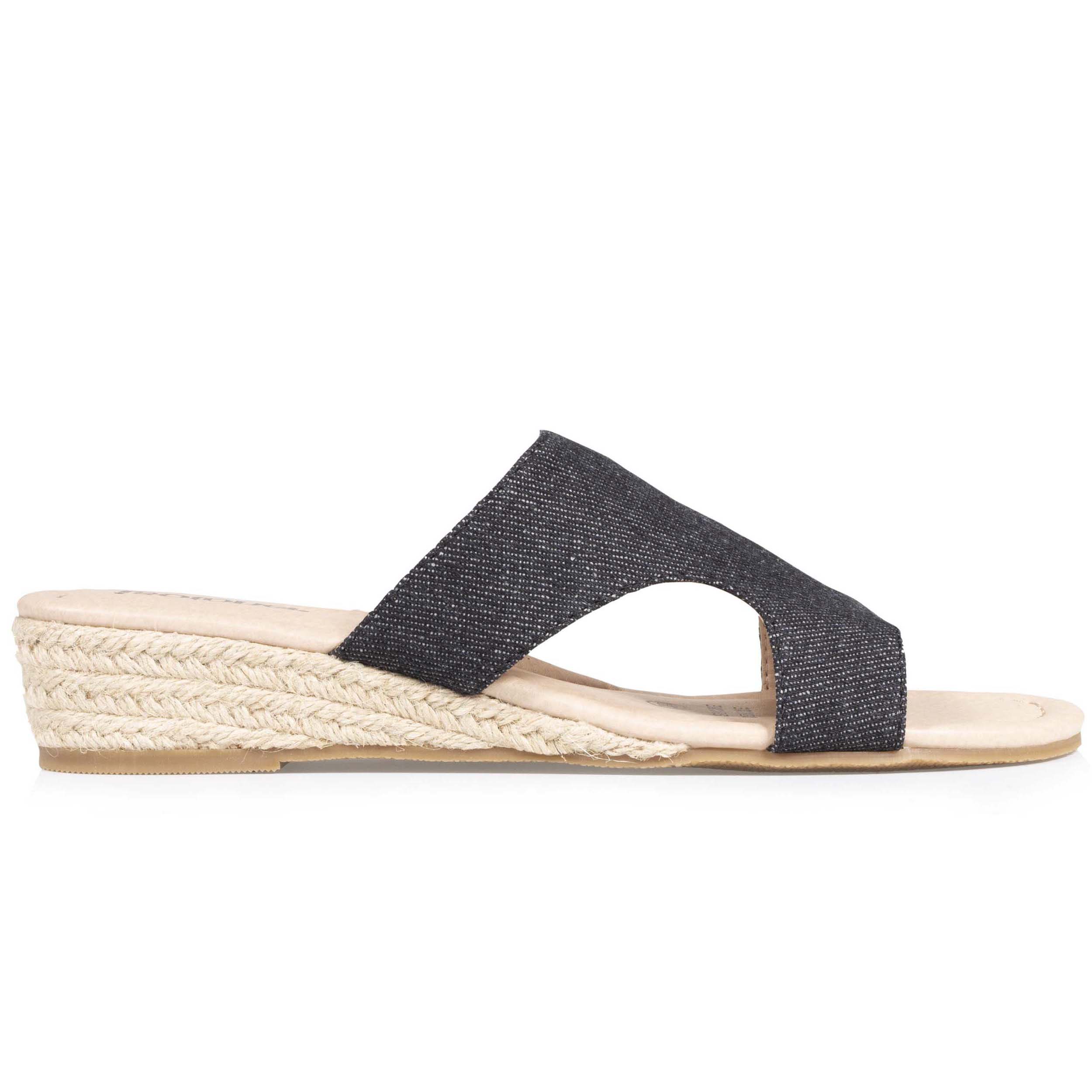isotoner-mules-claquettes-femme-talon-jean-noir-3-cm image 8