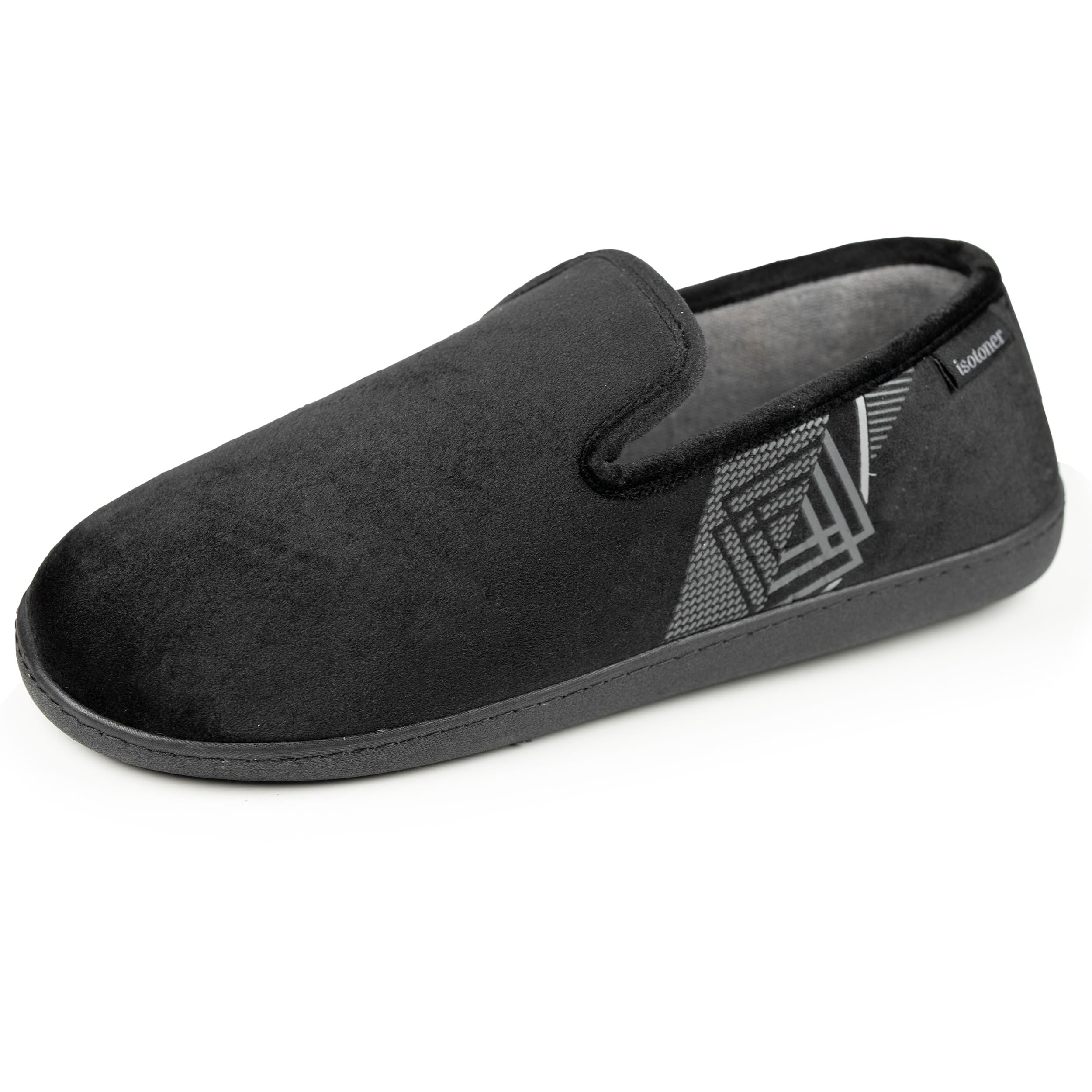 isotoner-chaussons-charentaises-homme-noir-diamant image 1