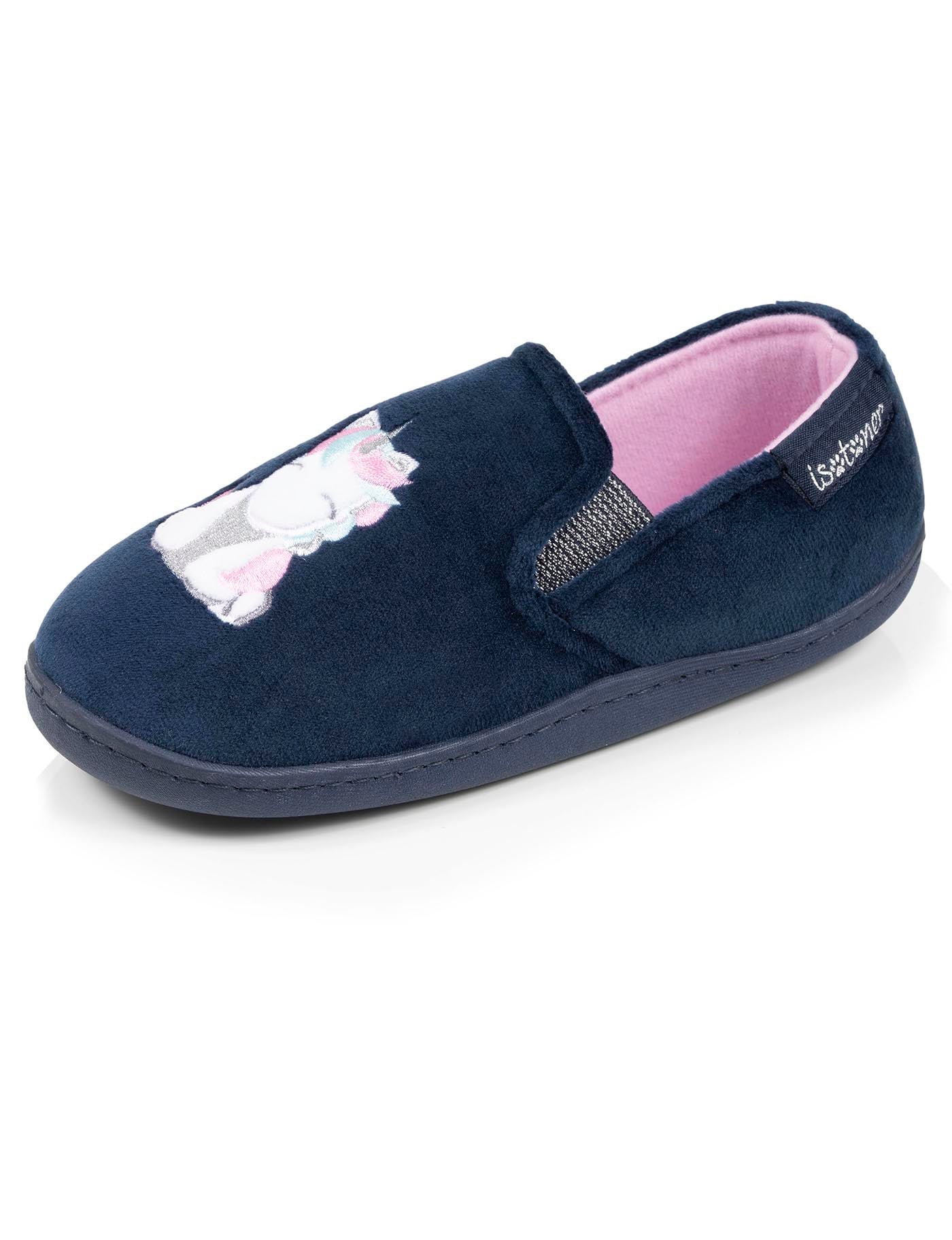 isotoner-chaussons-mocassins-enfant-marine-rose-licorne-25-34 image 6