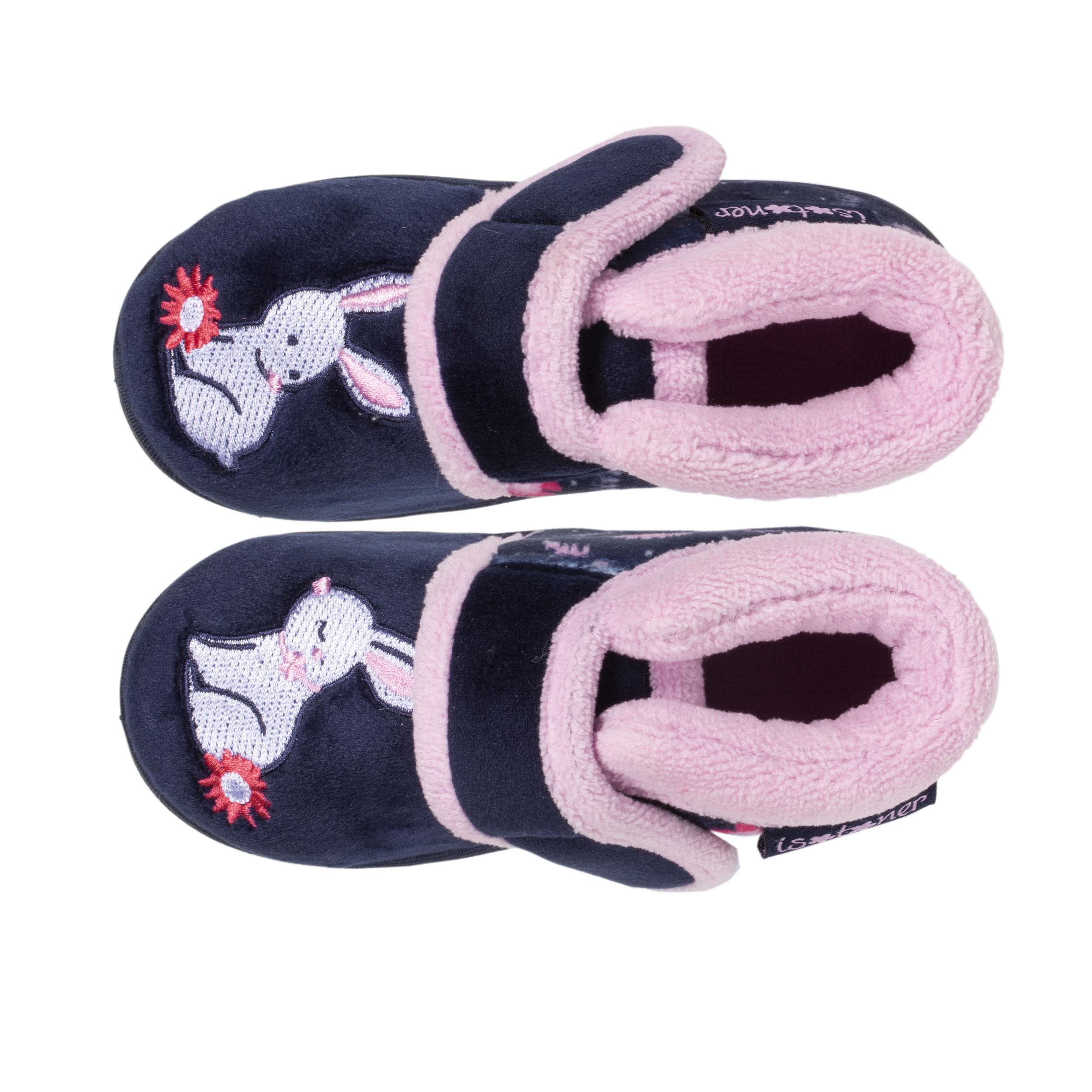 isotoner-chaussons-bottillons-scratch-b-b-lapin-marine image 2