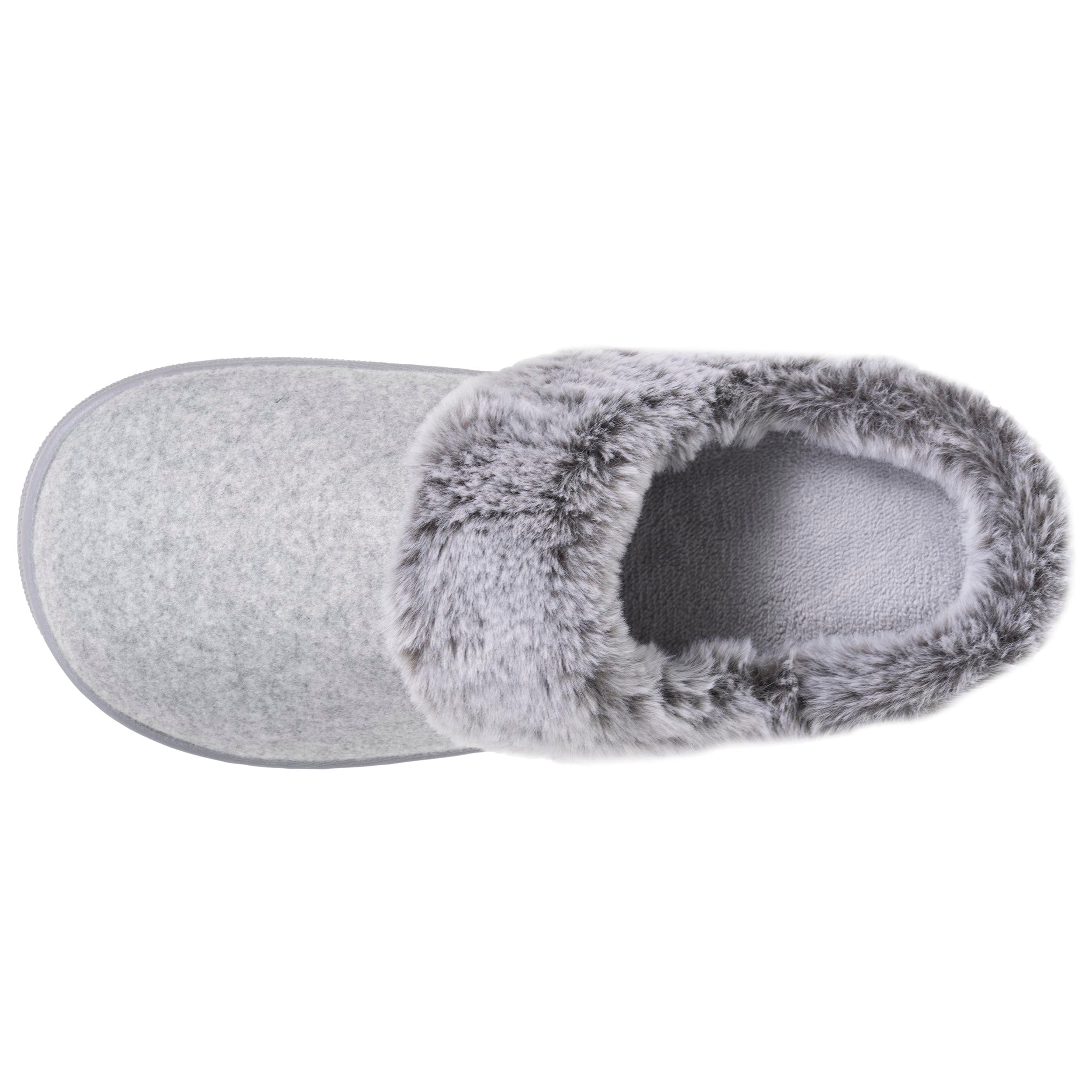 isotoner-chaussons-mules-femme-bloup-gris-chin image 3