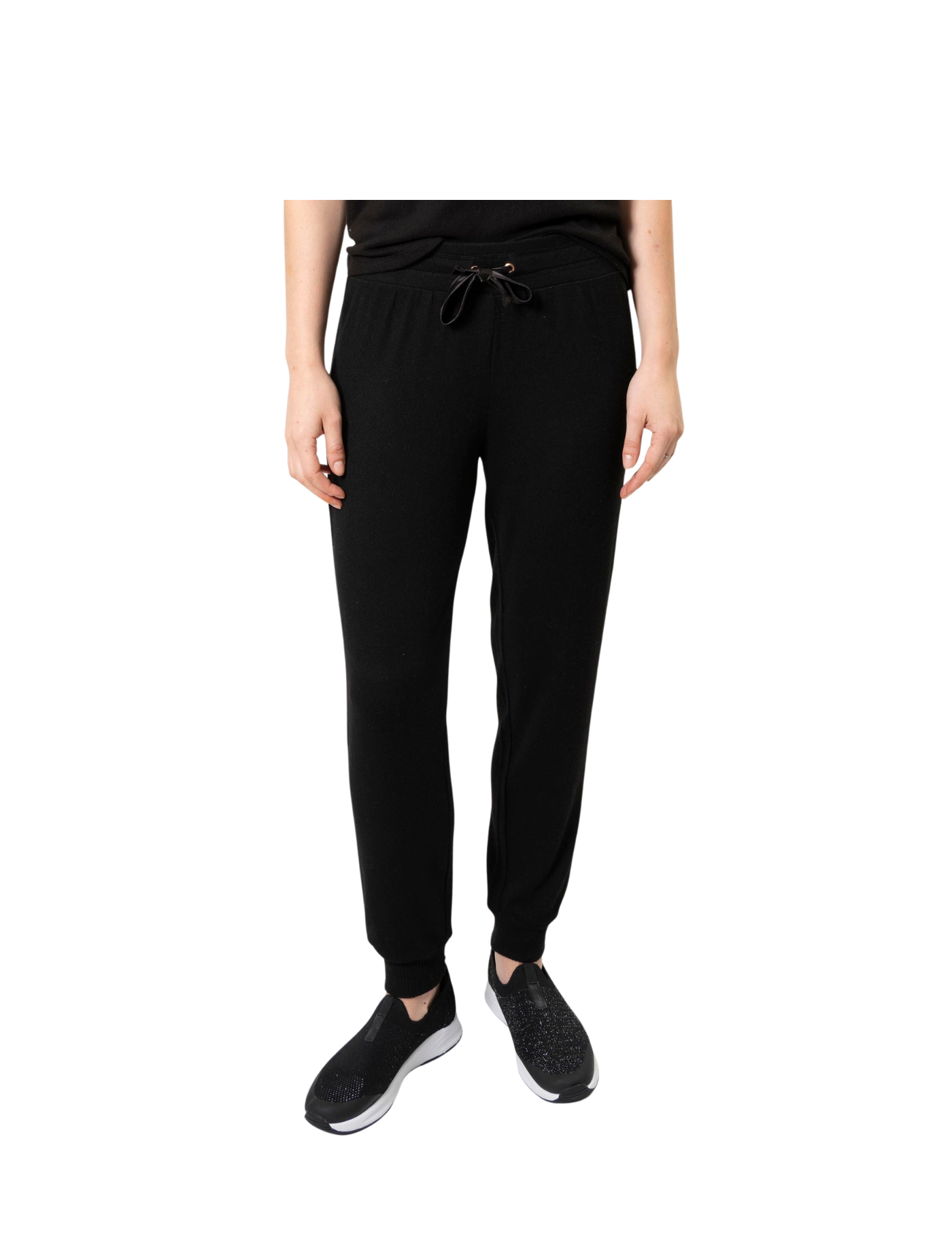 isotoner-pantalon-jogger-femme-noir-viscose-ecovero image 6