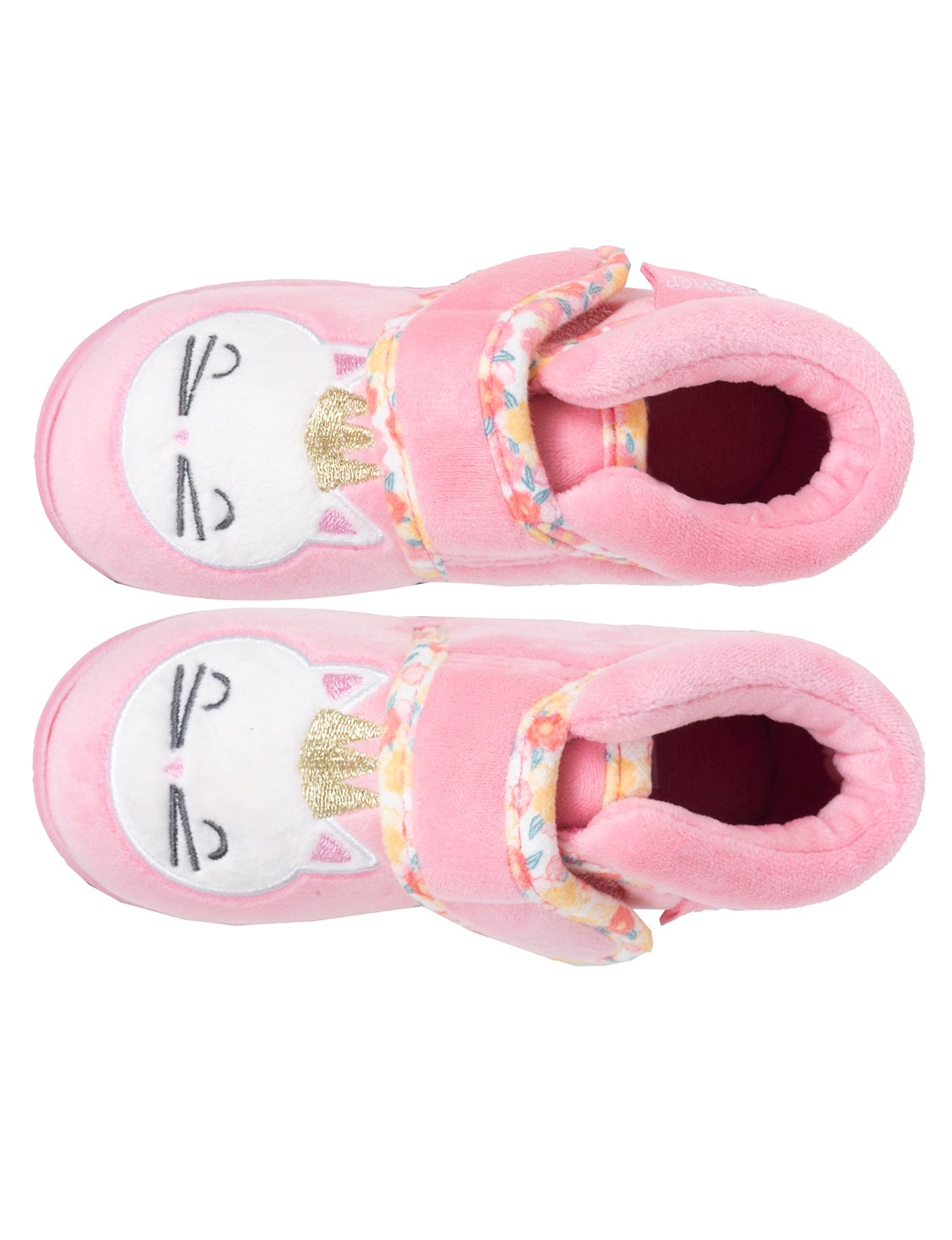isotoner-chaussons-bottillons-scratch-b-b-rose-microvelours image 7