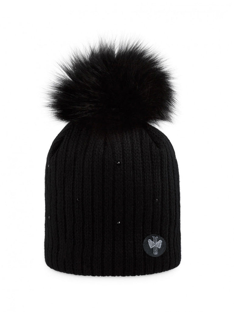 bonnet-pipolaki-merry-femme-laine-beige-blanc-gris-pompon image 7