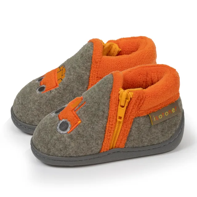isotoner-chaussons-bottillons-zip-b-b-kaki-chin image 1