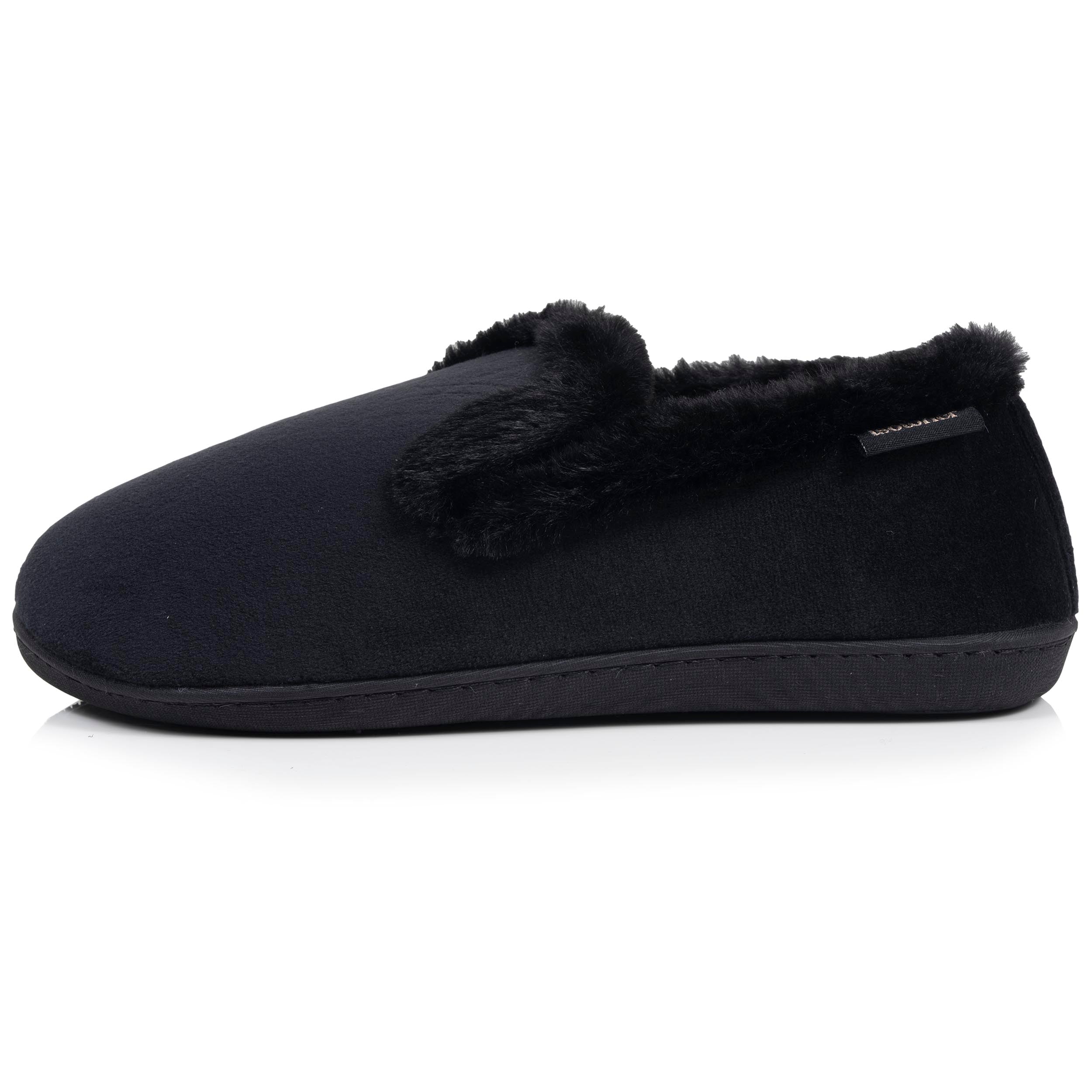 isotoner-chaussons-charentaises-femme-velours-noir image 4
