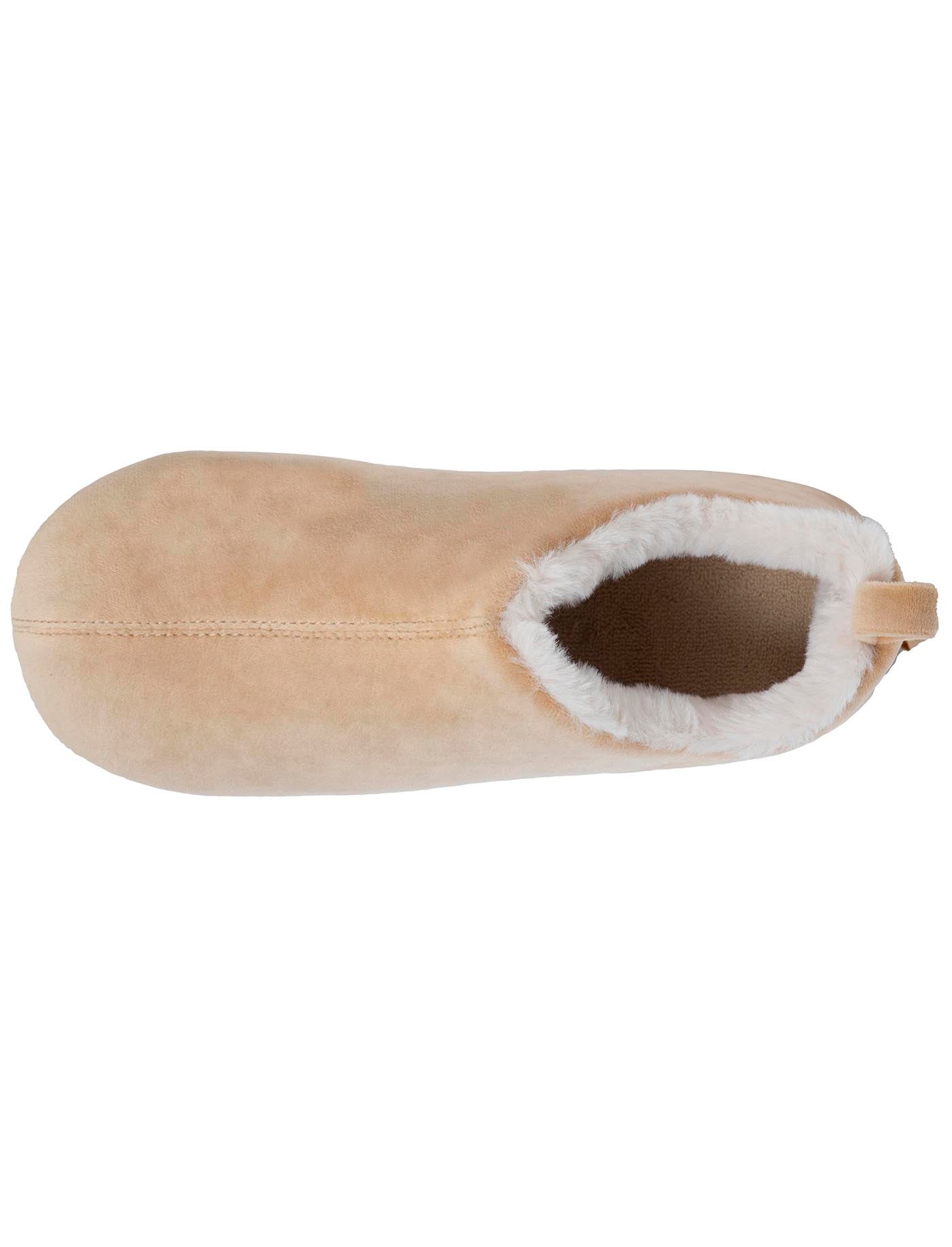 isotoner-chaussons-bottillons-femme-microvelours-beige image 7