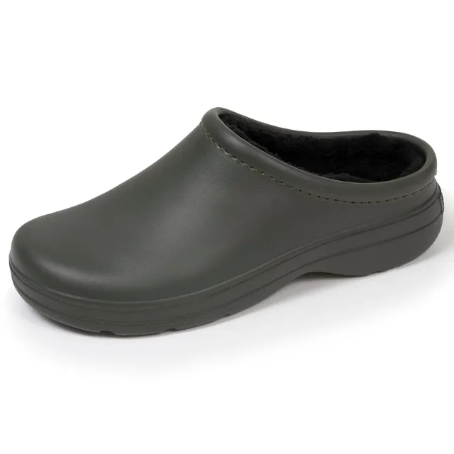 isotoner-sabots-de-jardin-homme-fourr-s-kaki image 1