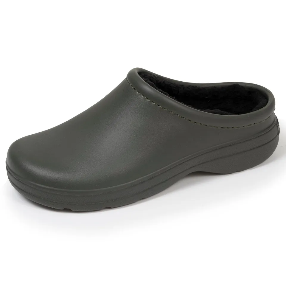 isotoner-sabots-de-jardin-homme-fourr-s-kaki image 1