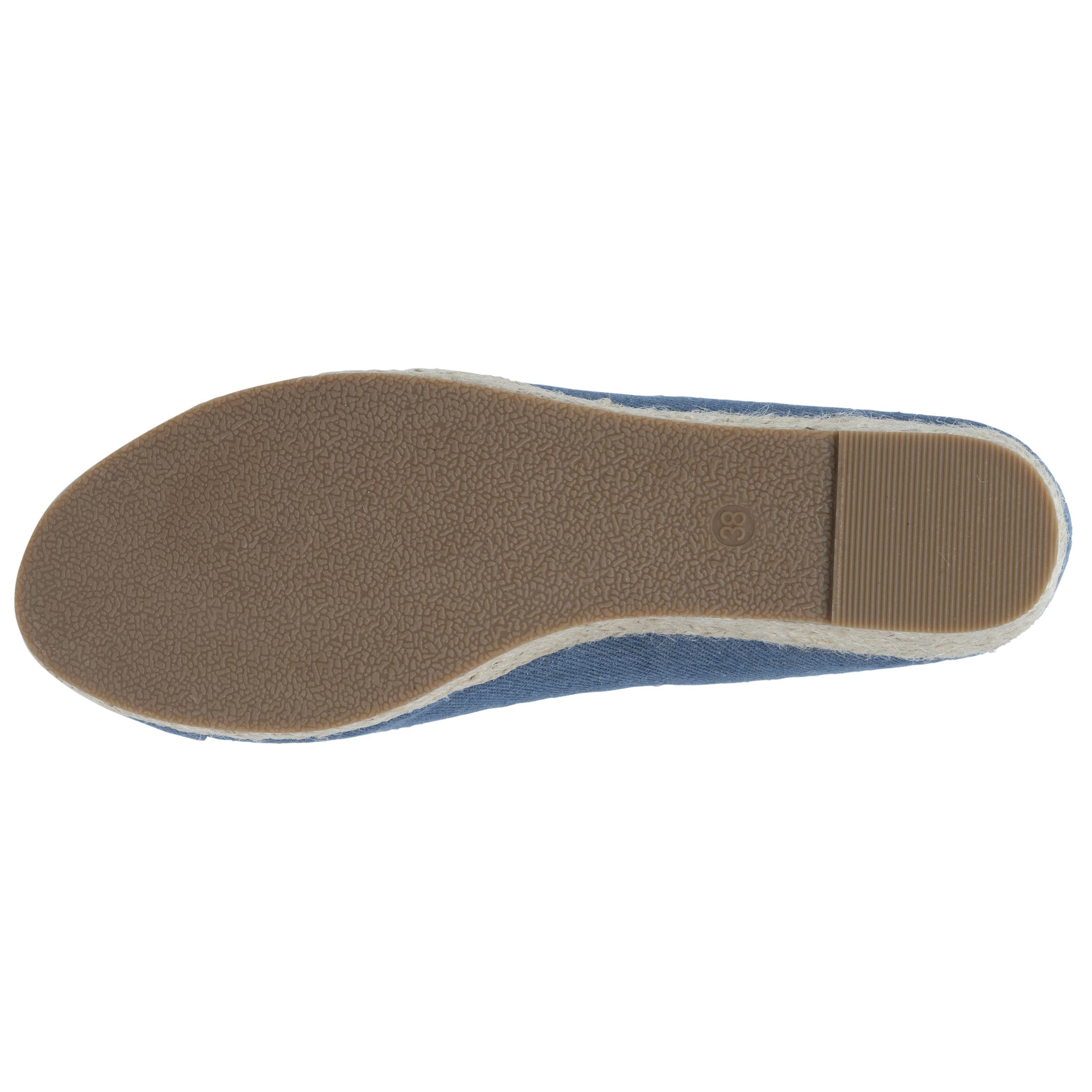 isotoner-ballerines-femme-corde-talon-compens-4cm-bleu image 5
