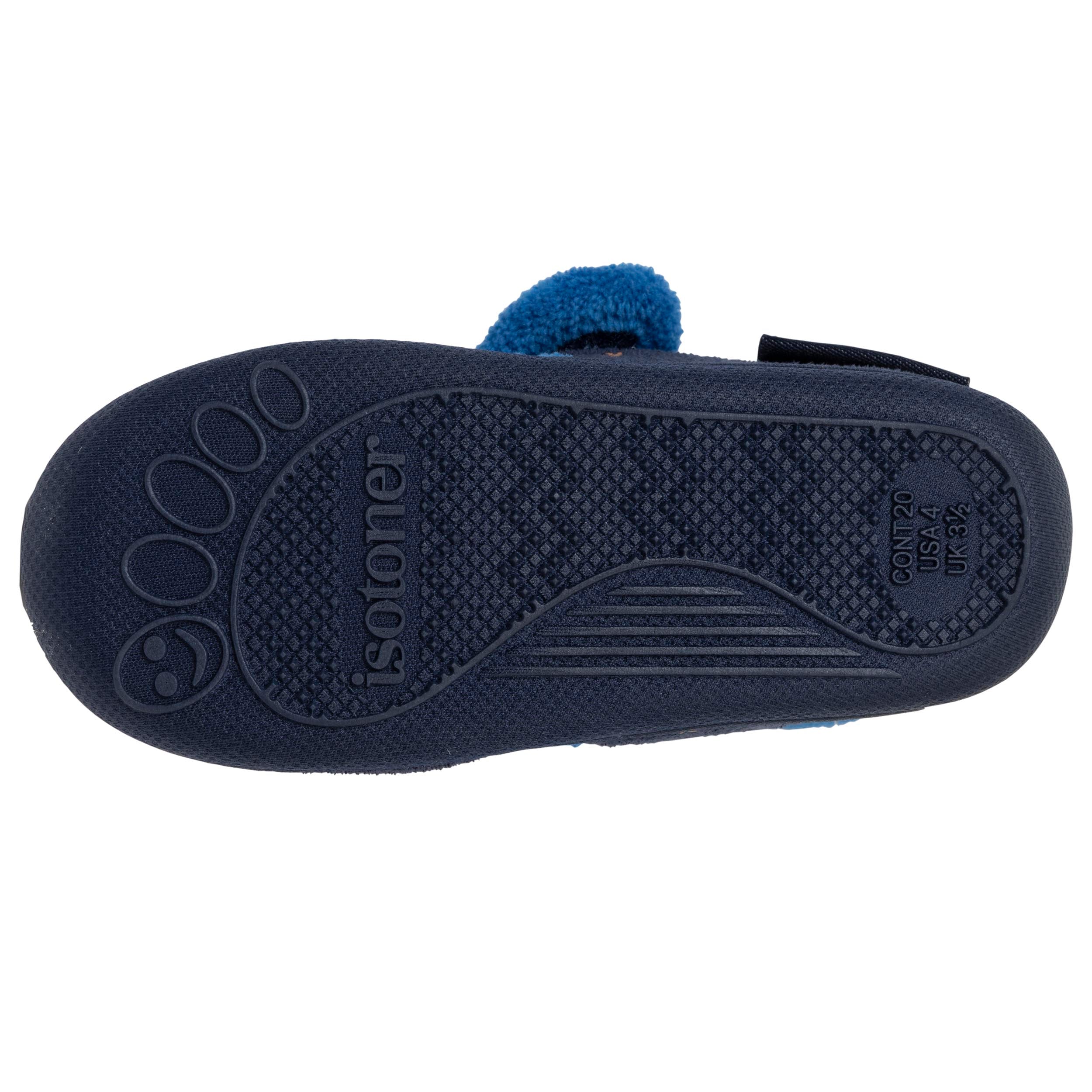 isotoner-chaussons-bottillons-scratch-enfant-marine-lion-palmier image 4