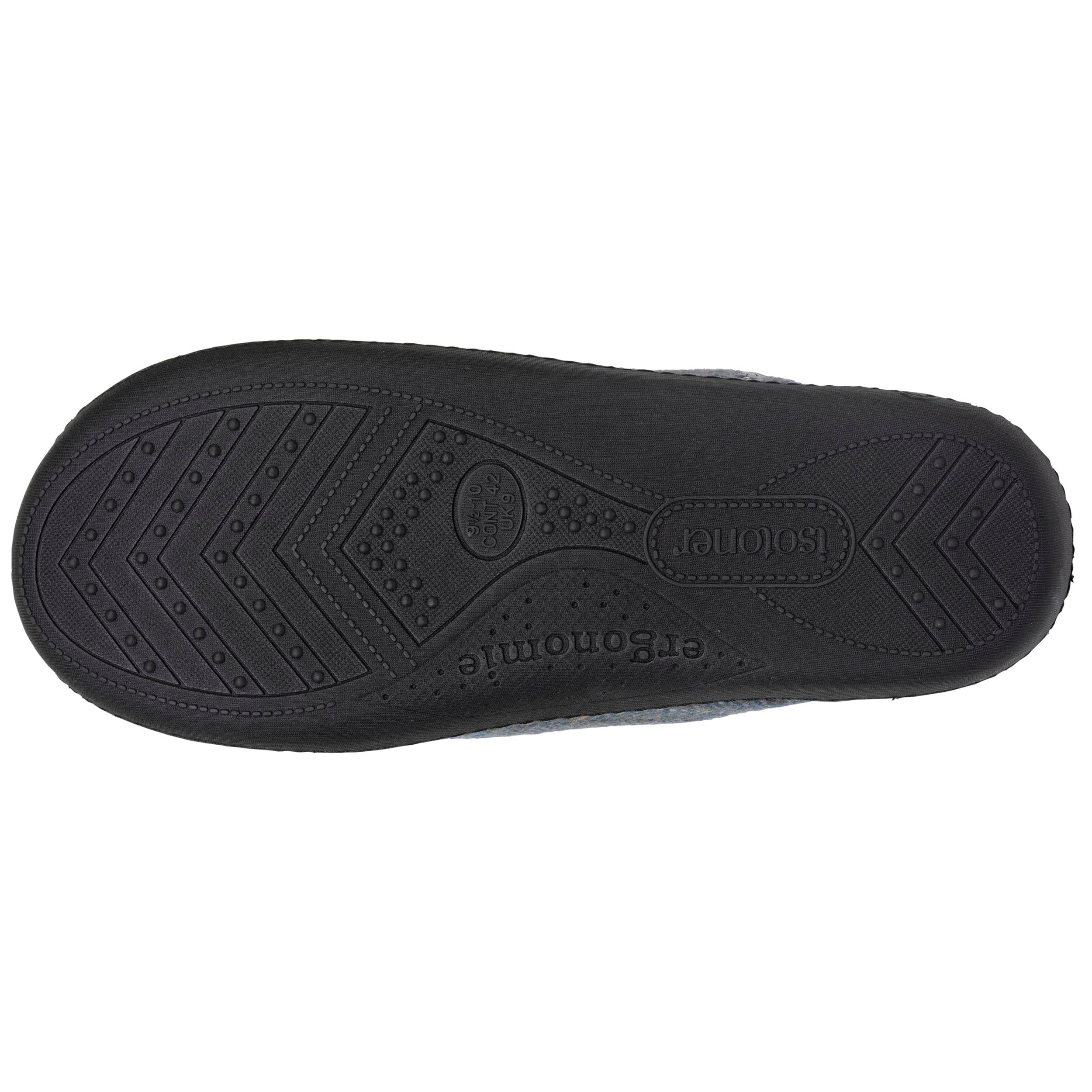 isotoner-mules-chaussons-homme-chevrons-bleus-ergonomiques image 5