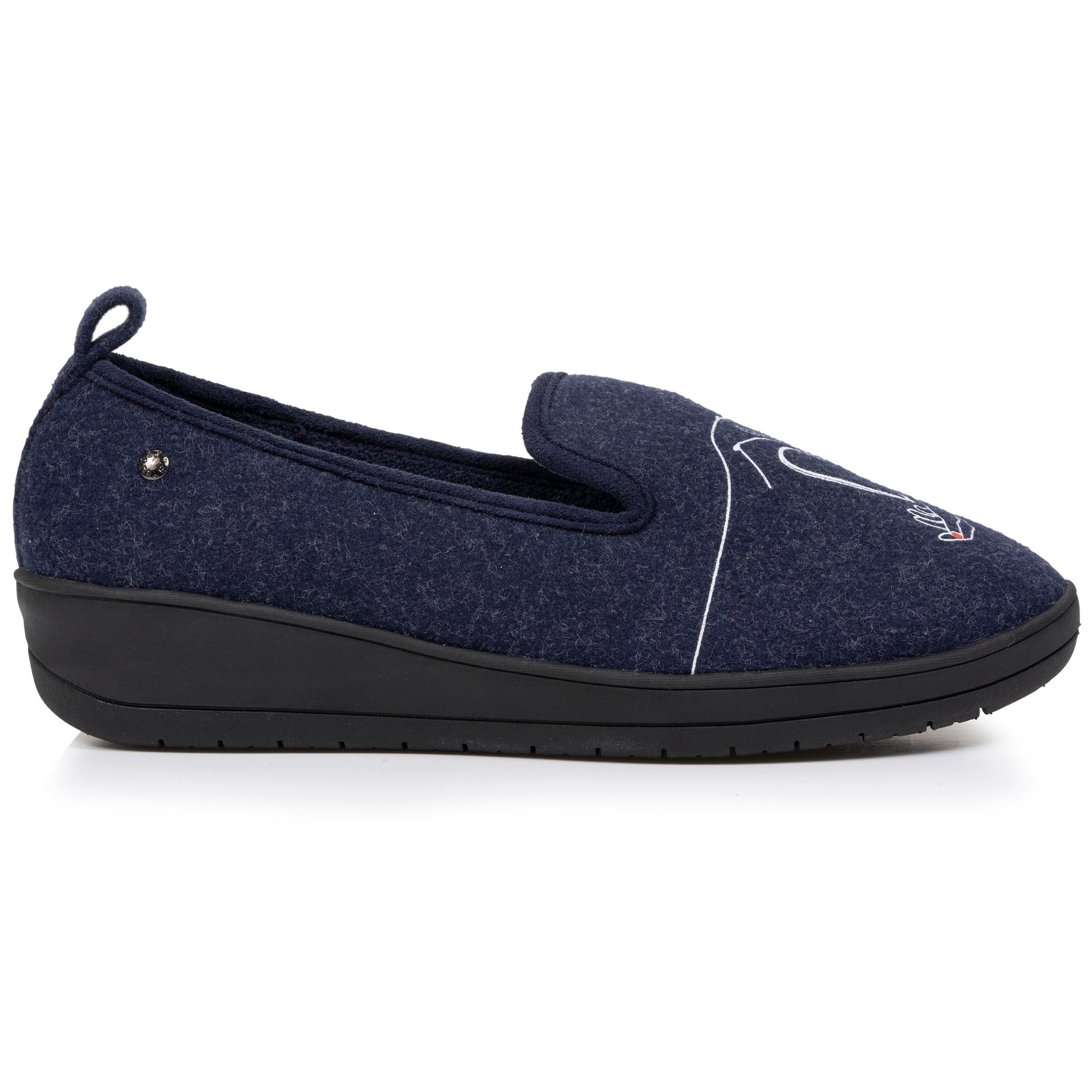 isotoner-chaussons-charentaises-femme-talon-marine-everywear image 8