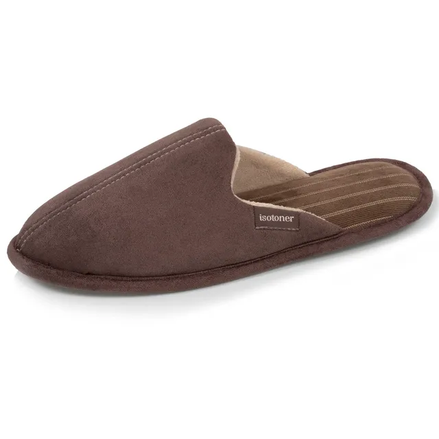 isotoner-chaussons-mules-homme-marron-cappuccino-su-dine image 1