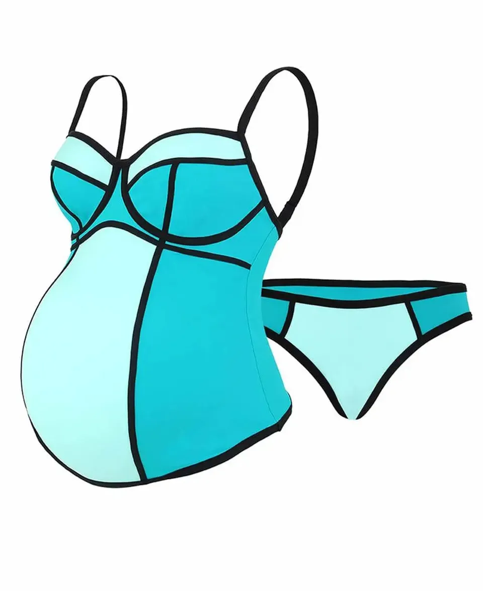 cache-c-ur-rosy-tankini-de-grossesse-avec-armatures-mint image 1