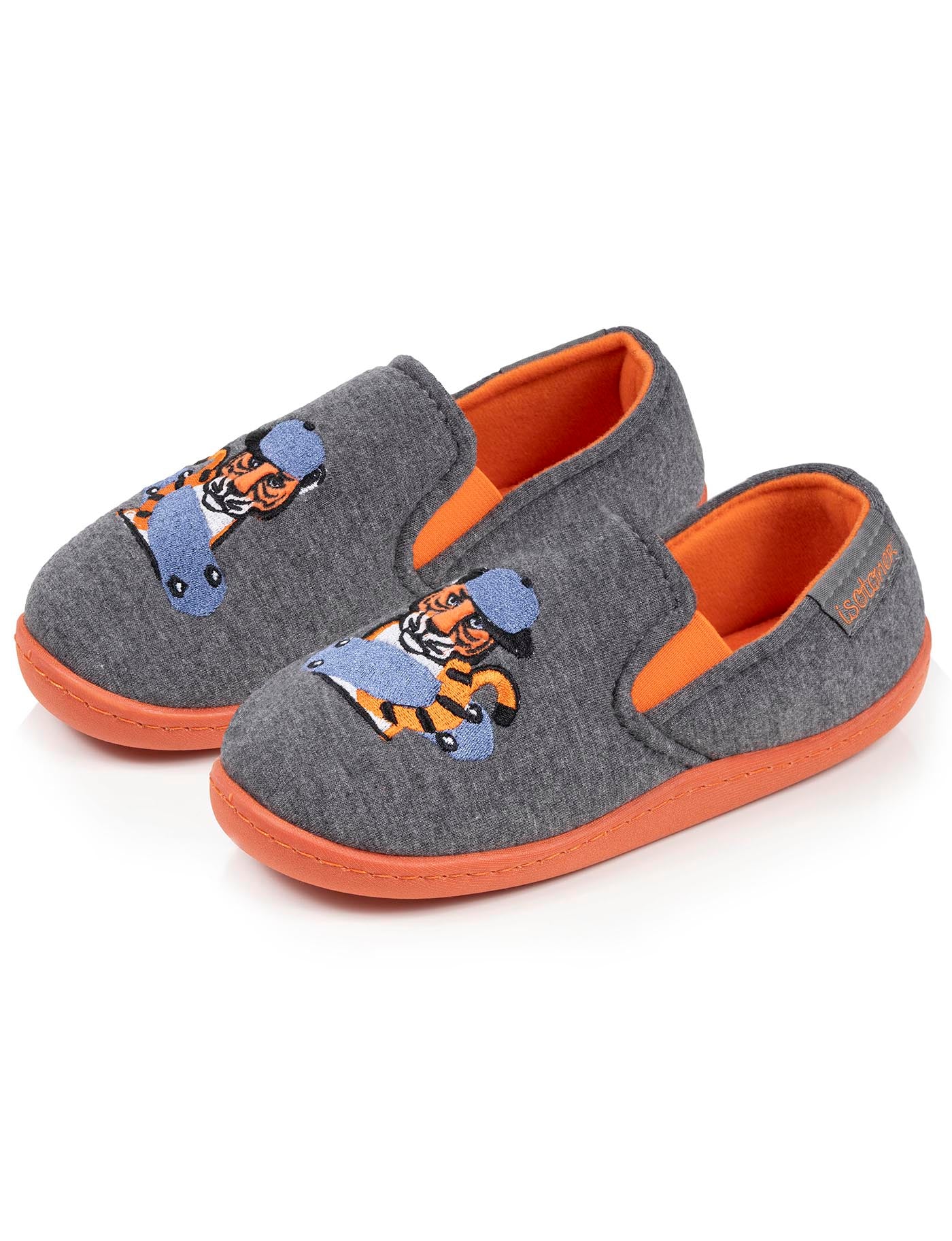 isotoner-chaussons-mocassins-enfant-tigre-gris-chin image 6