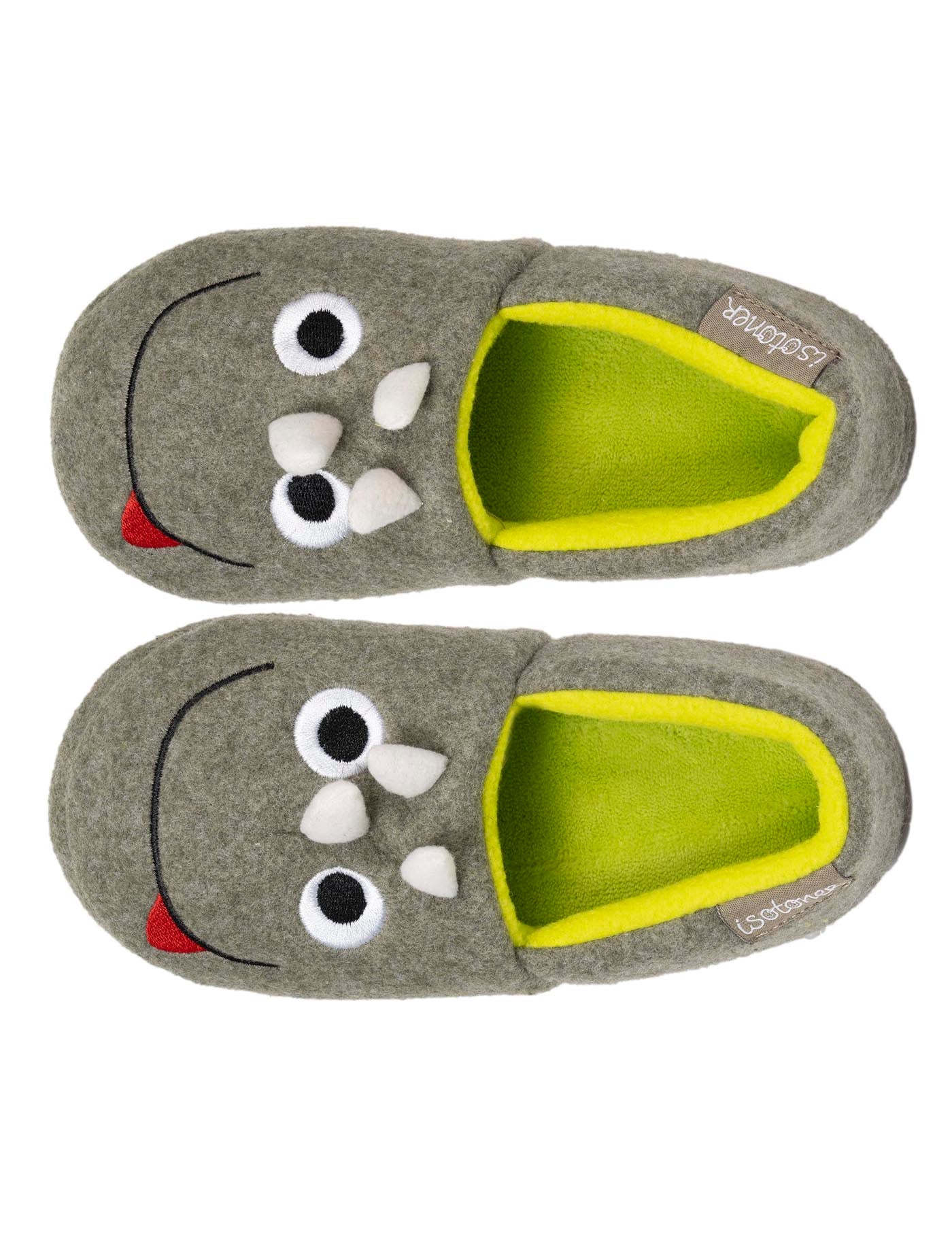 isotoner-chaussons-slippers-gar-on-kaki-chin-dinosaure image 7