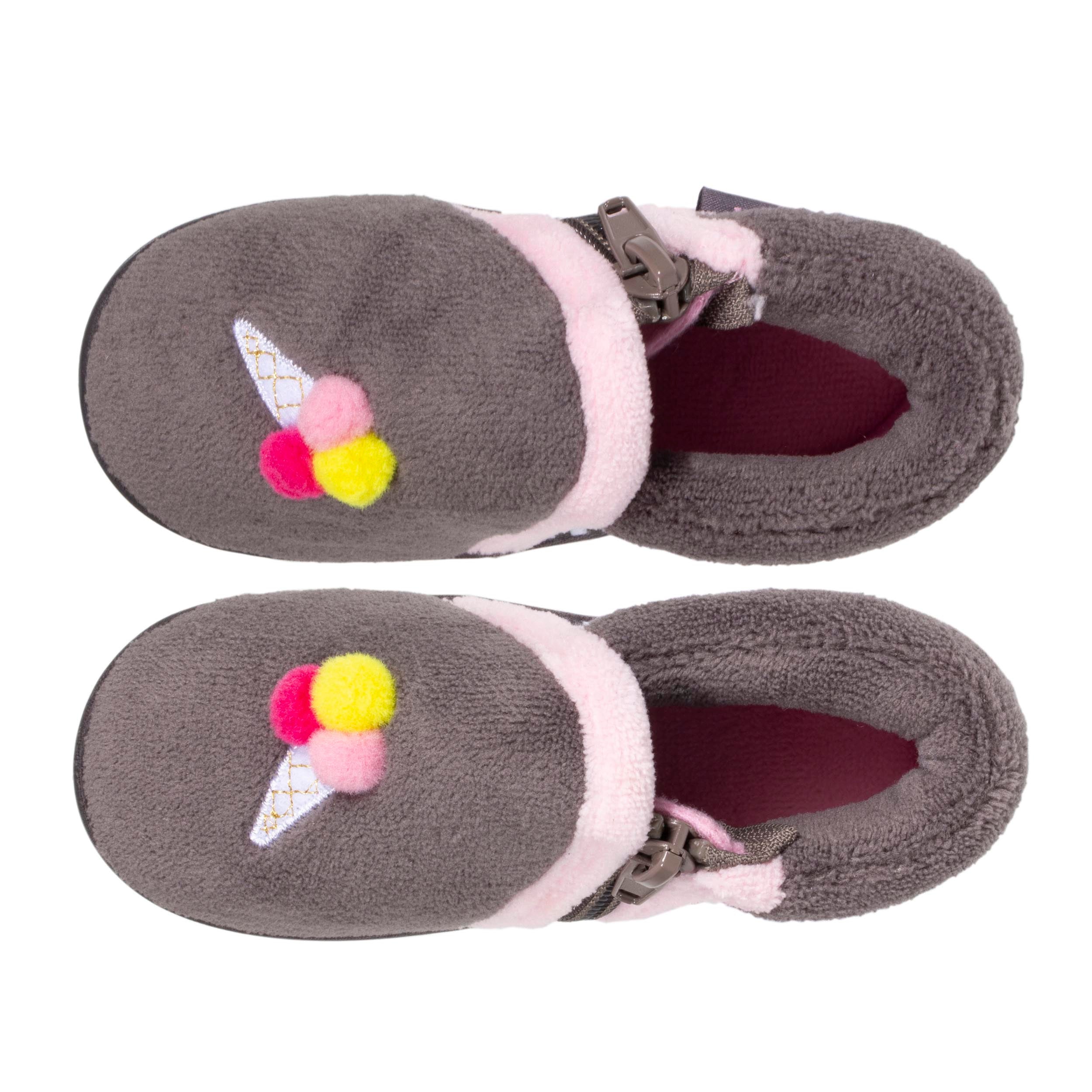 isotoner-chaussons-bottillons-zip-b-b-glace-gris image 2