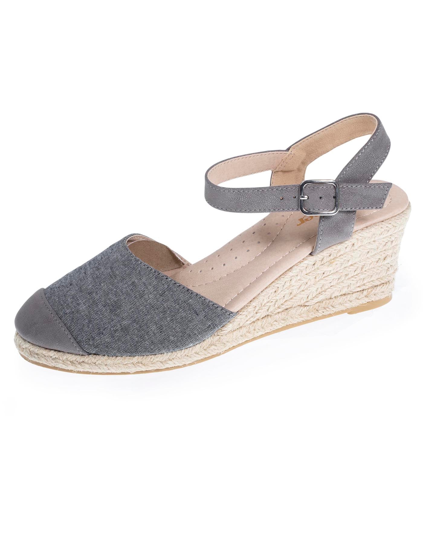 isotoner-espadrilles-ferm-es-femme-talon-corde-grise-6-cm image 6