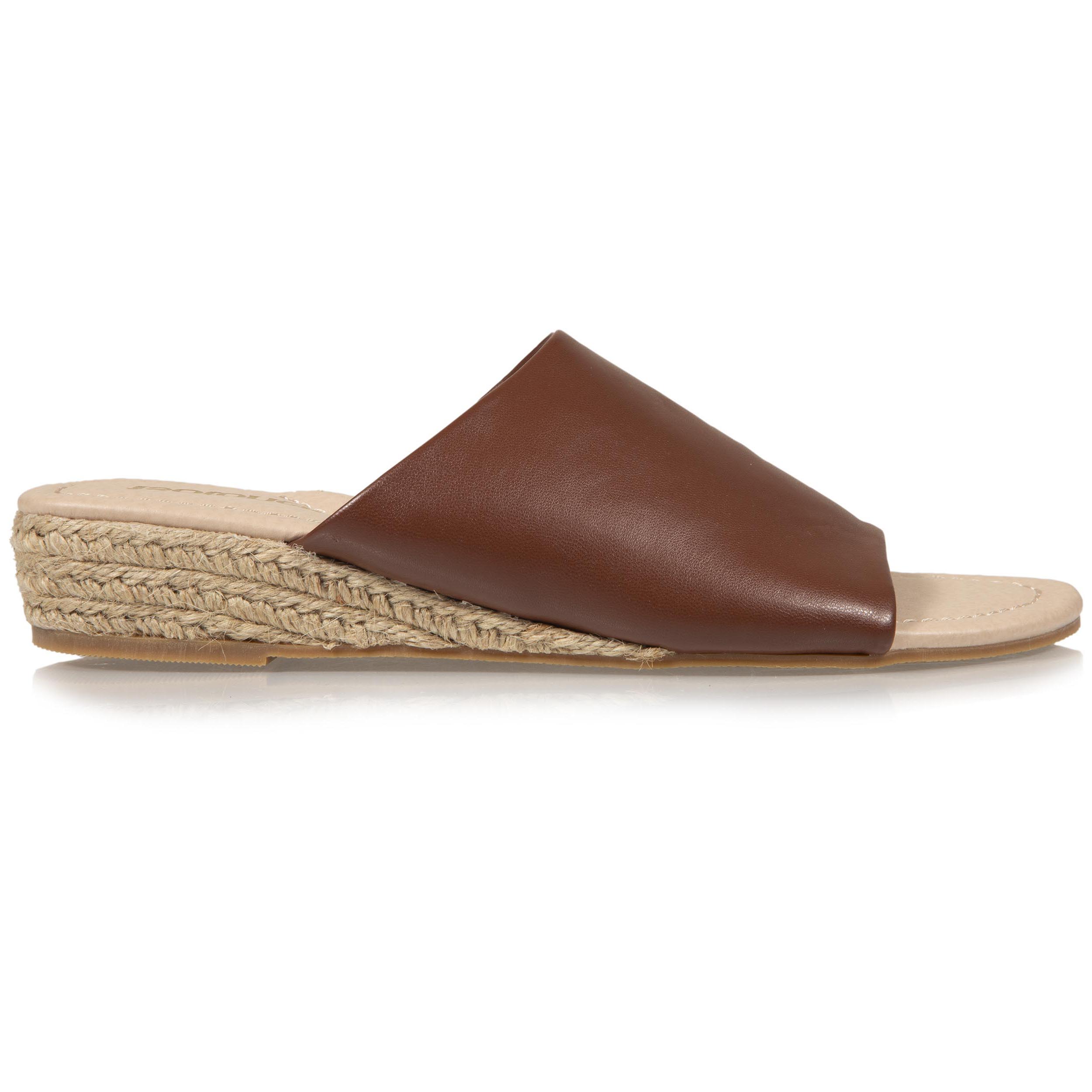 isotoner-mules-femme-talon-corde-bandeau-cognac image 8