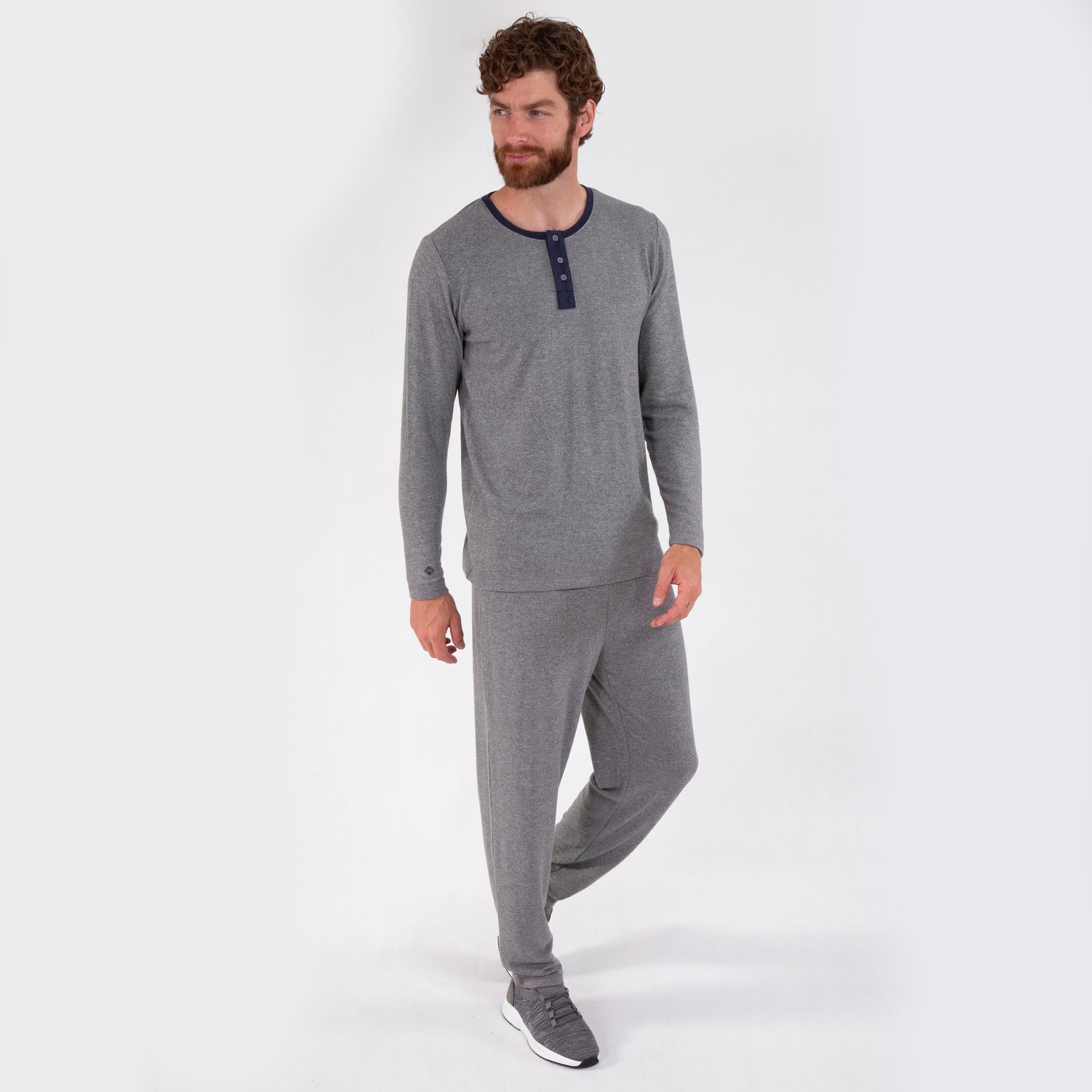 isotoner-pantalon-lastique-homme-gris-loungewear image 4