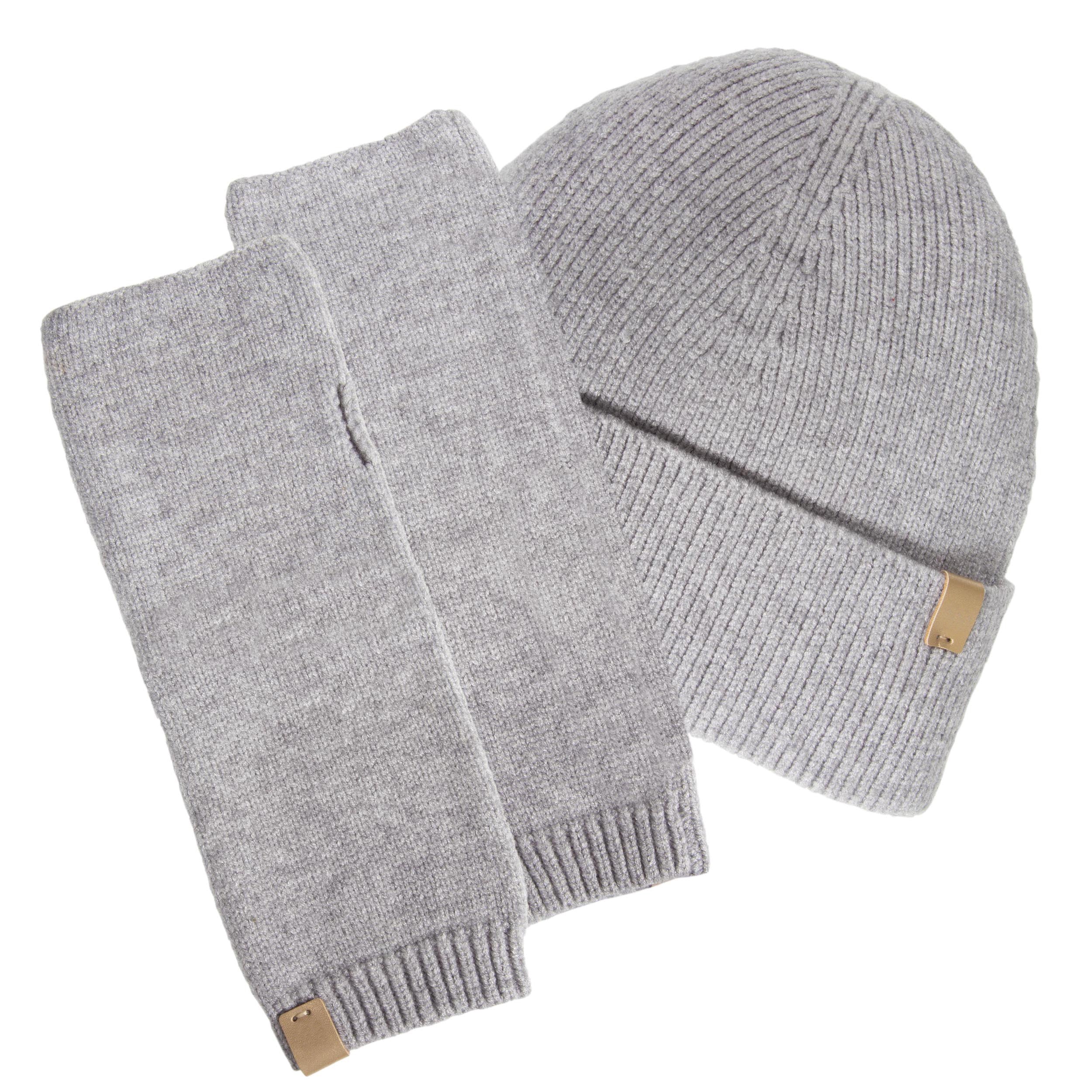 isotoner-mitaines-femme-maille-longues-gris image 4