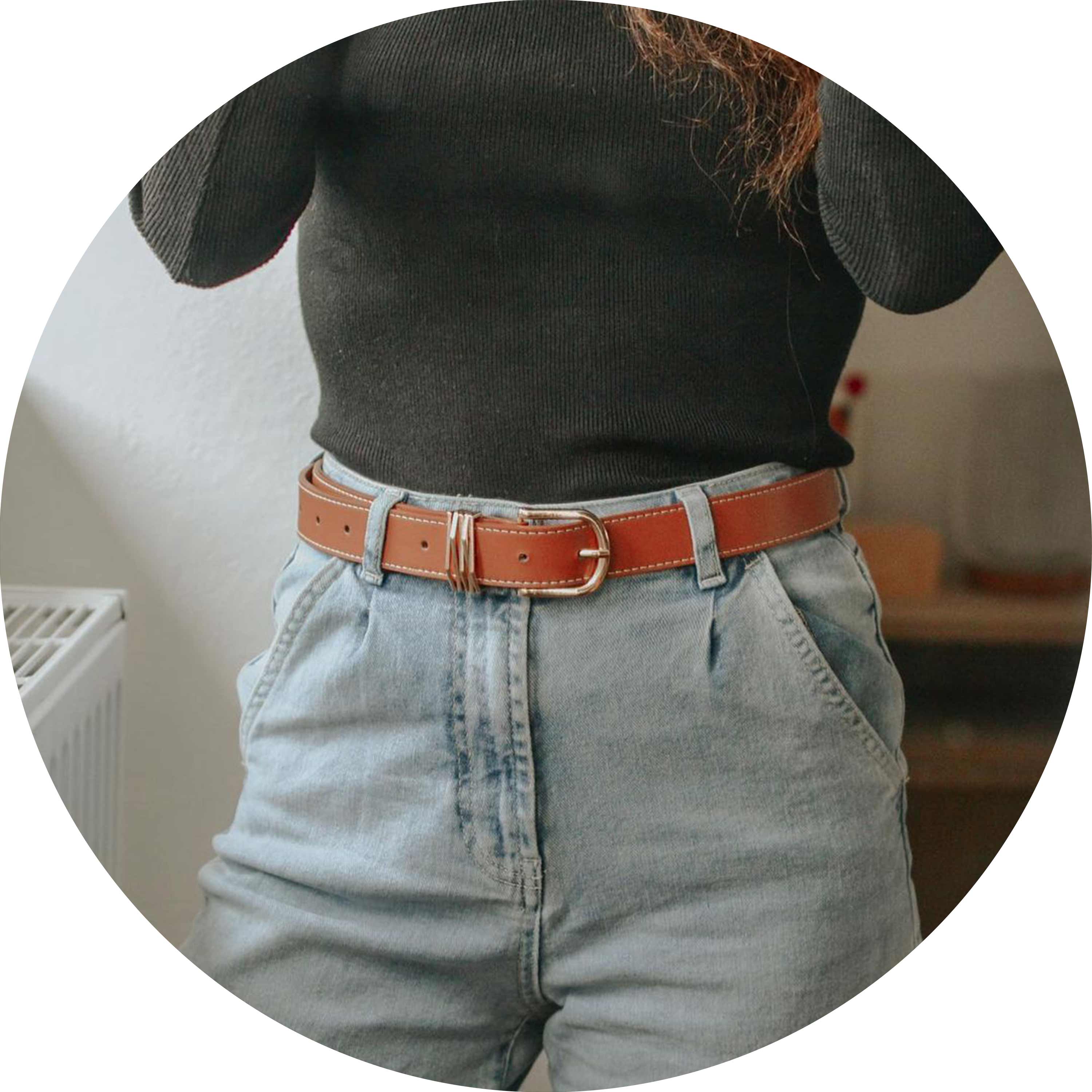 isotoner-ceinture-femme-lisse-bijoux-noir-3-cm image 4