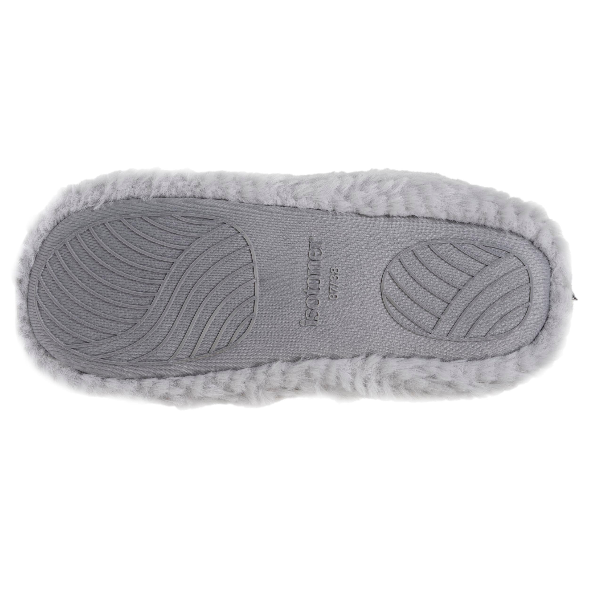 isotoner-chaussons-bottillons-femme-gris-textur image 4