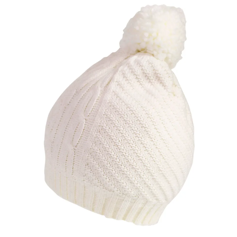 isotoner-bonnet-femme-maille-d-aran-blanc image 1