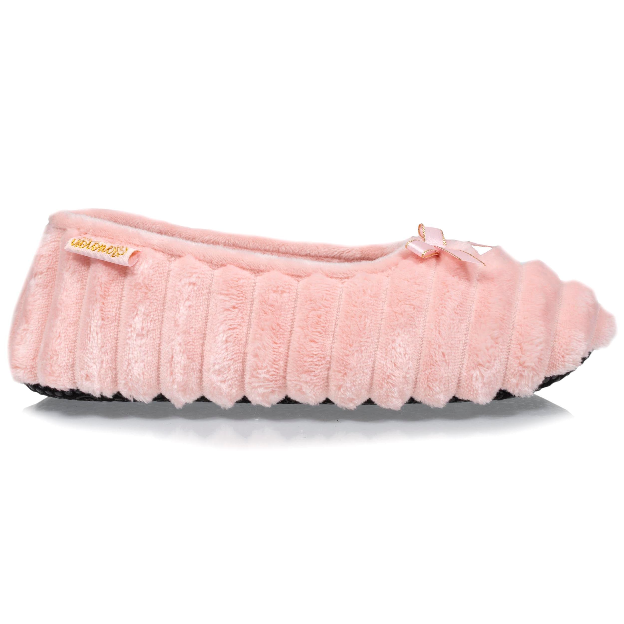 isotoner-chaussons-ballerines-femme-rose-guimauve image 8