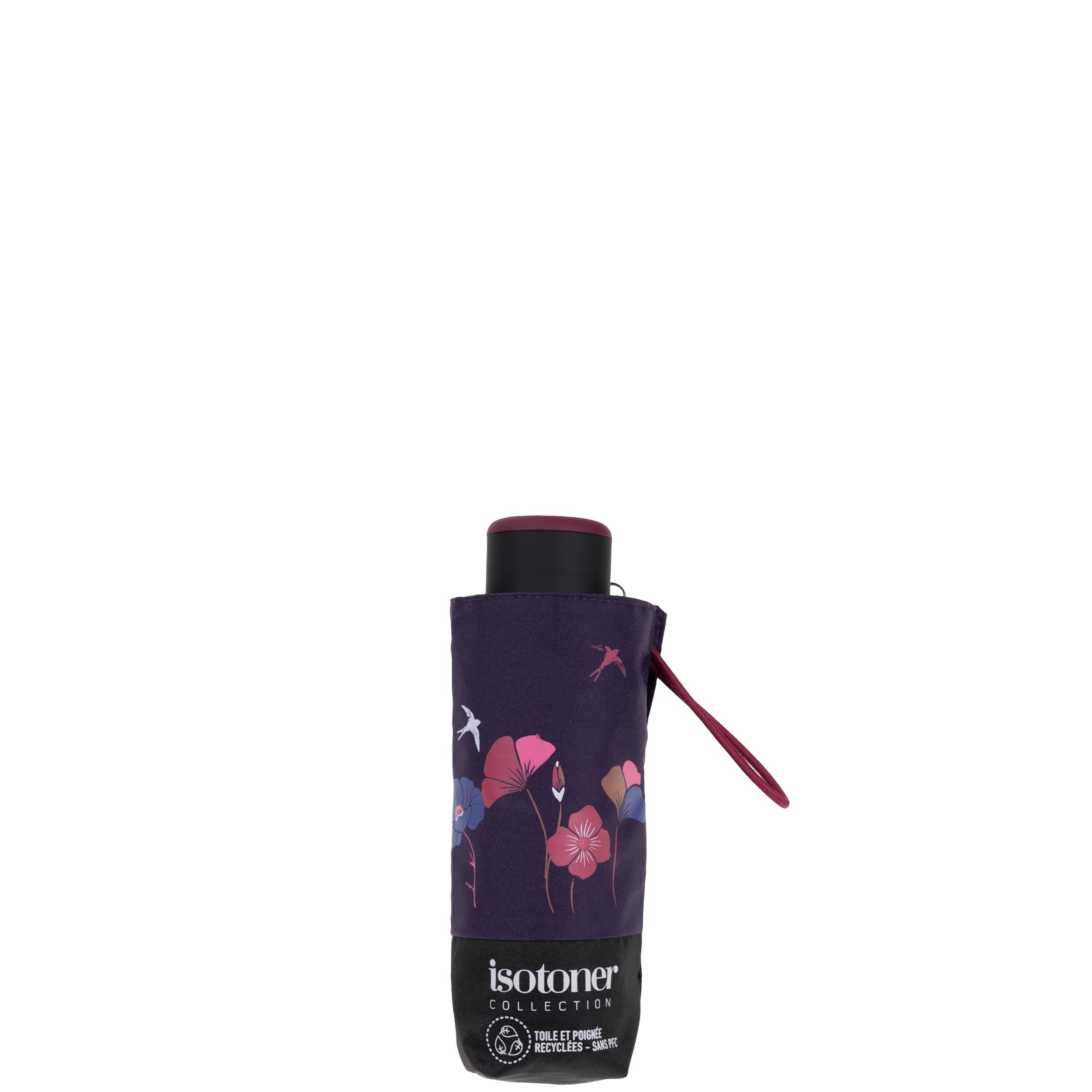 isotoner-parapluie-mini-slim-frise-bleue-recycl image 4