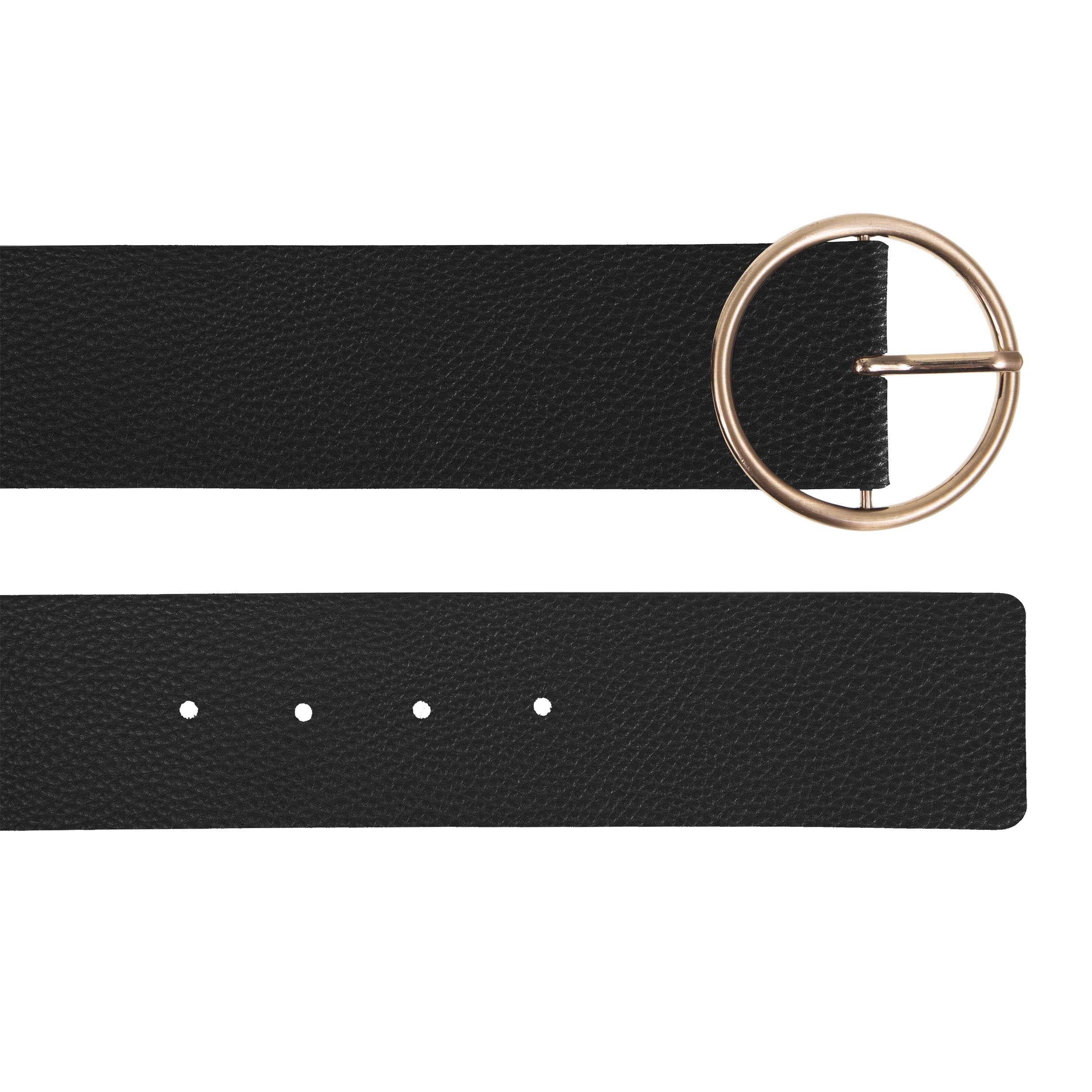 isotoner-ceinture-femme-xl-noire-5-cm-cuir-grain image 2
