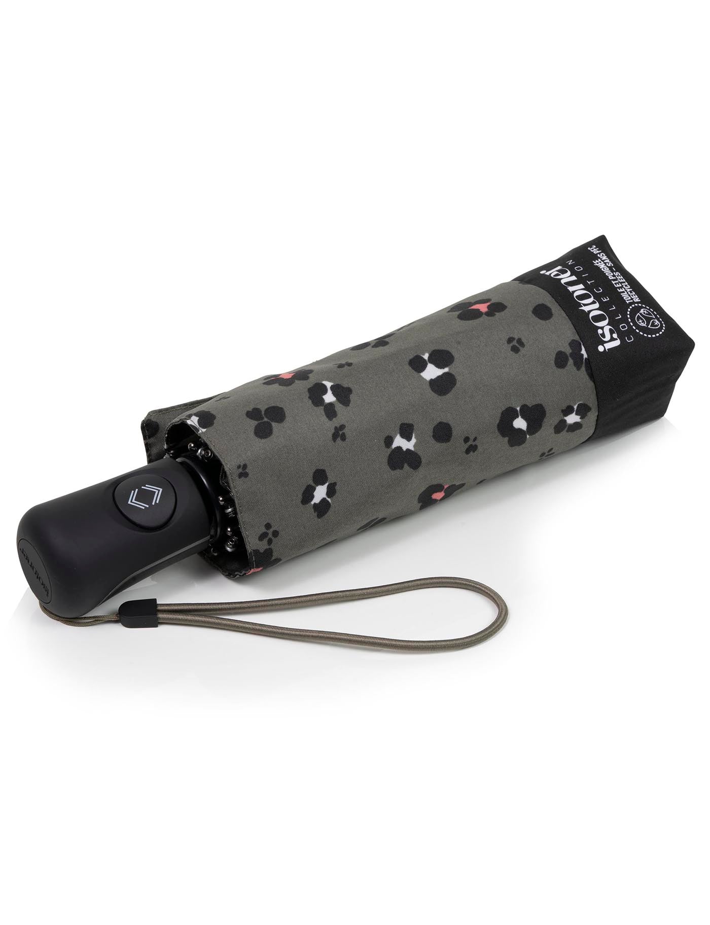 isotoner-parapluie-mini-auto-l-opard-kaki image 6