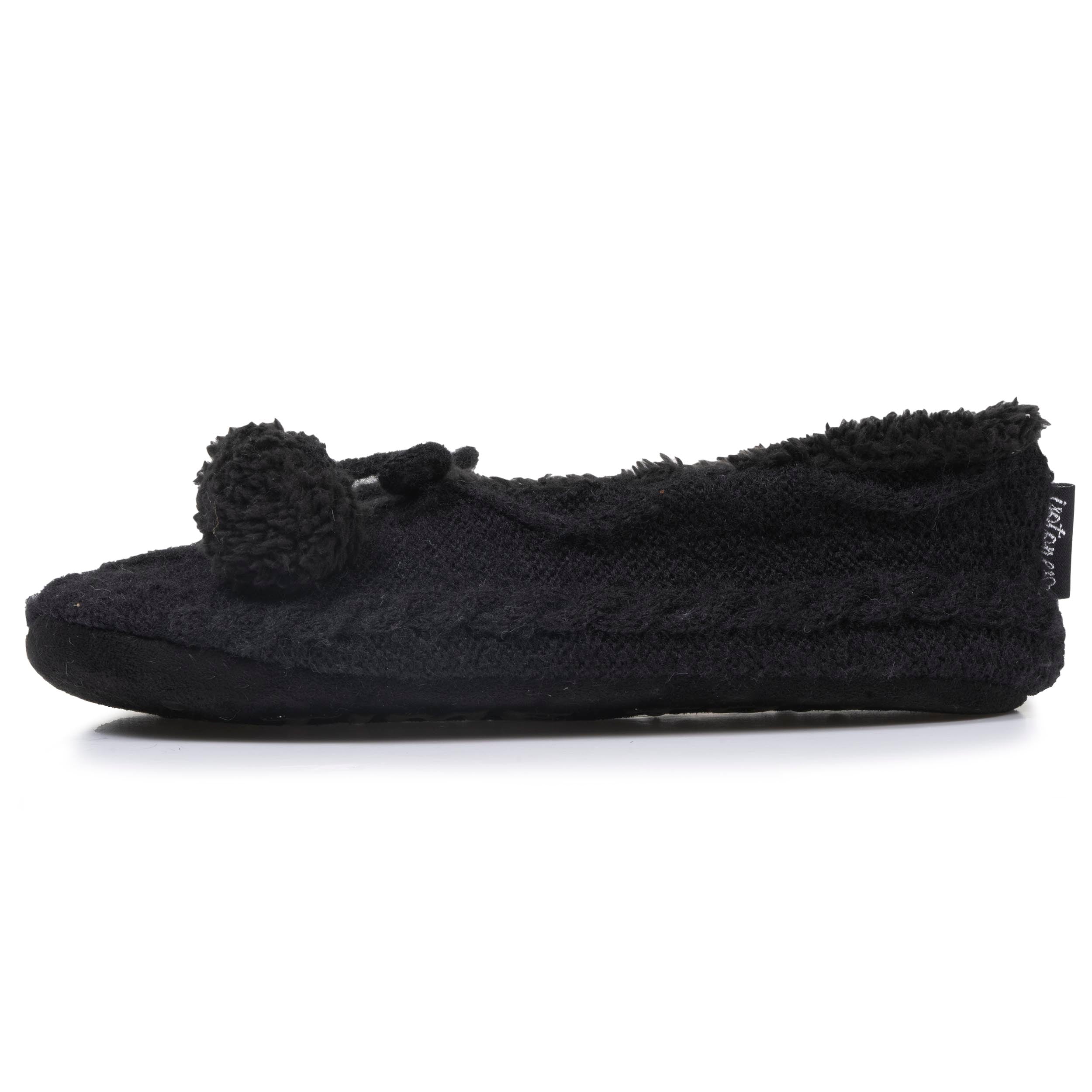 isotoner-chaussettes-chaussons-fourr-es-femme-noir-sherpa image 3