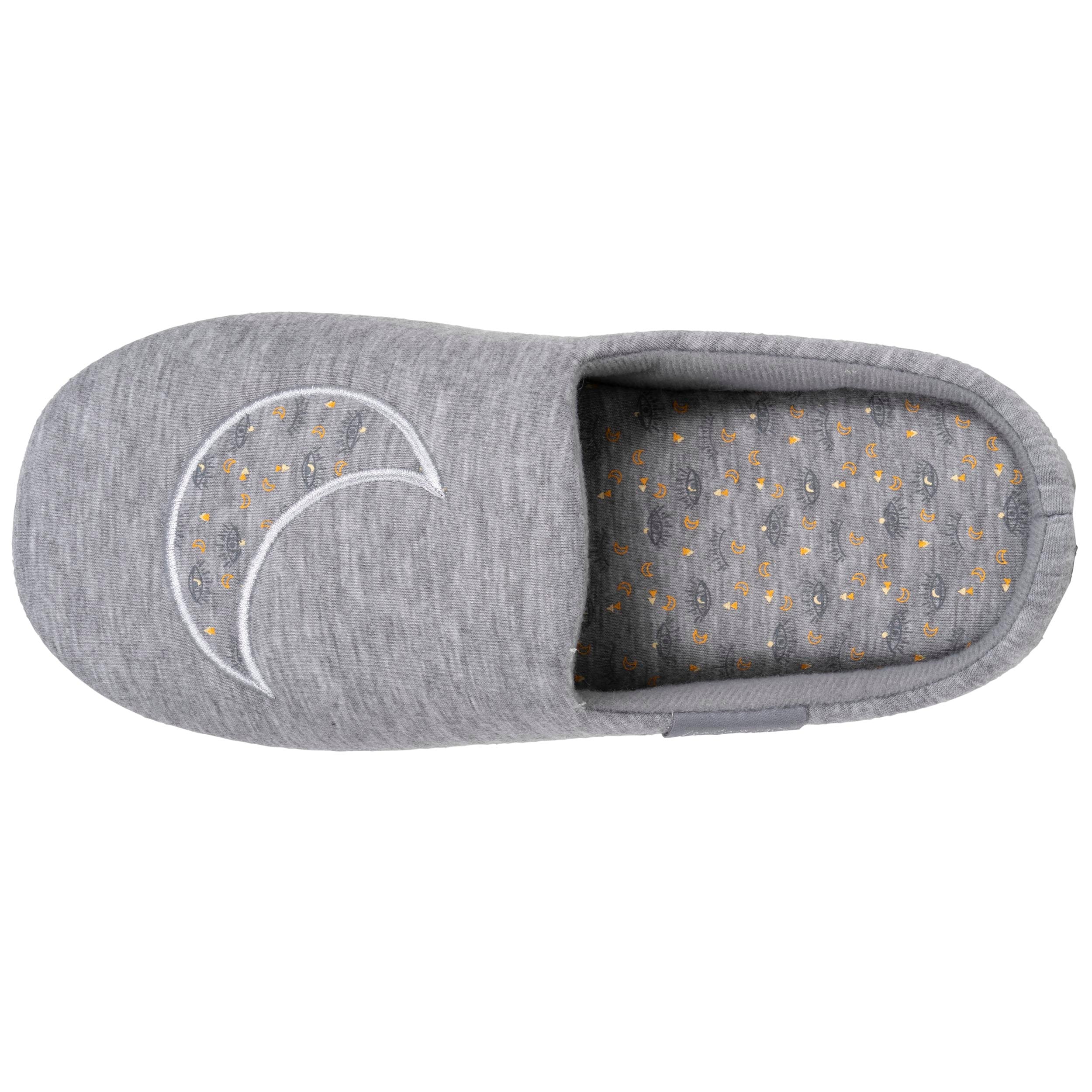 isotoner-chaussons-mules-femme-gris-chin-jersey image 2